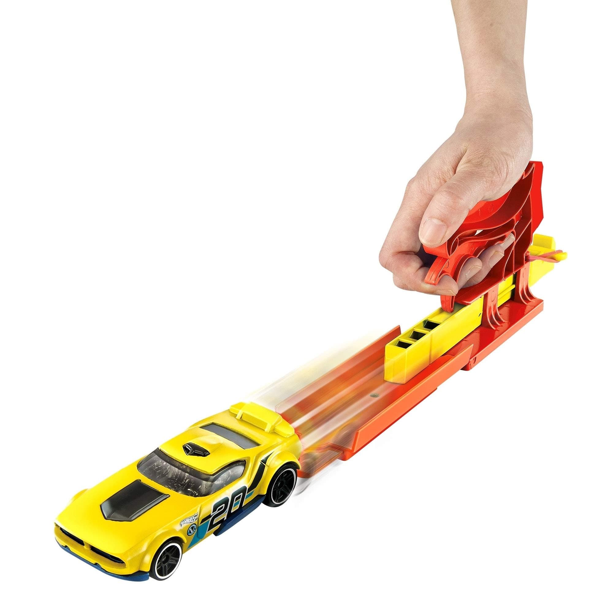 (Red) - Hot Wheels Pocket Launcher Playset with Car (Red)