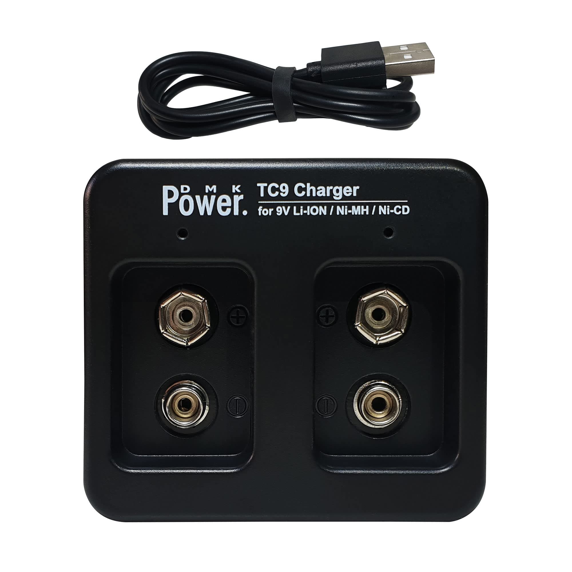 TC9 Charger with Micro USB made for 9V Li-ion, Ni-MH, Ni-CD rechargeable Lithium Battery