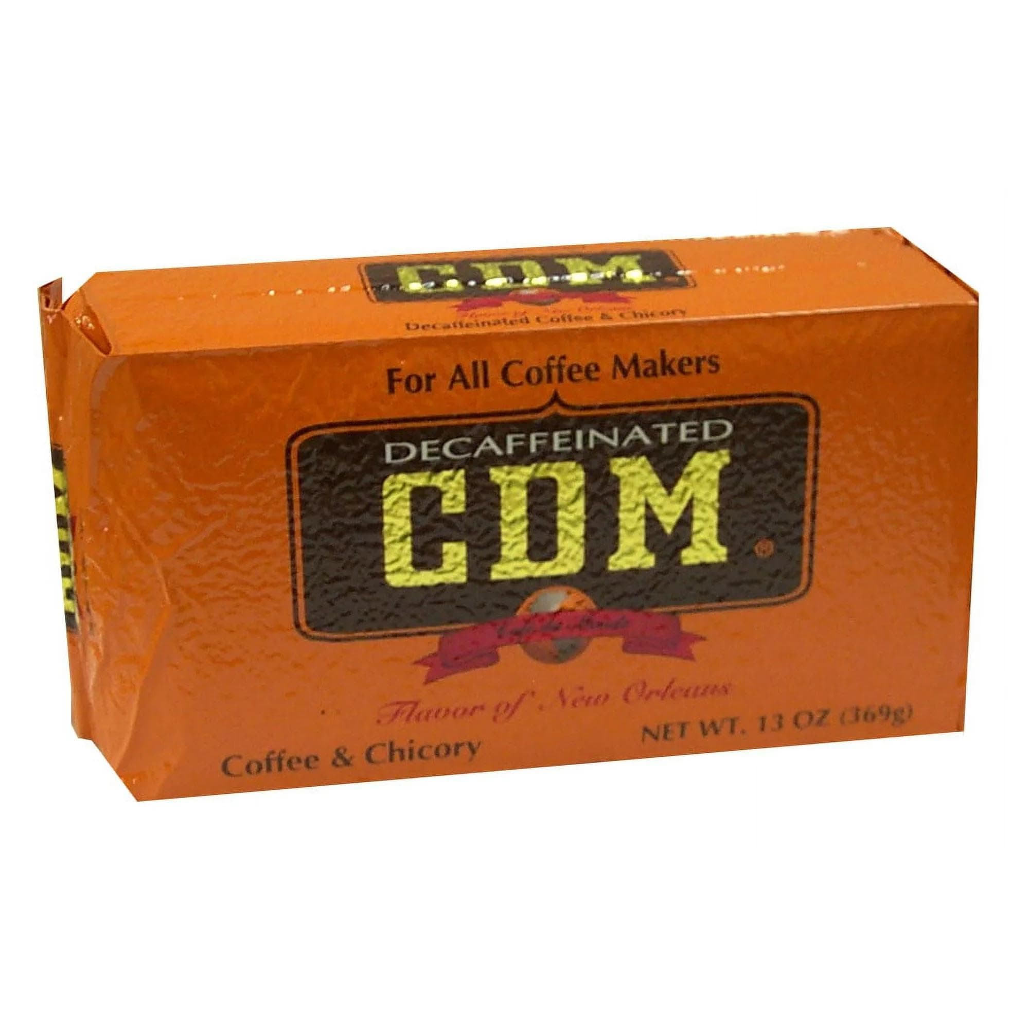 CDM Decaffeinated Ground Coffee & Chicory for All Coffee Makers, 13oz Bag (Pack of 1)