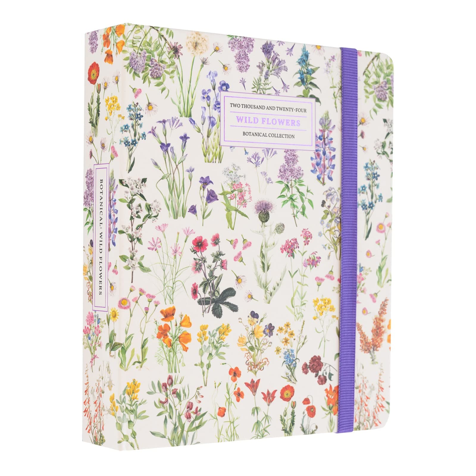 Kokonote Wild Flowers Diary 2024 | 17 Months Diary Week To View | August 2023 - December 2024 | Mid Year Diary 2023-2024 With Stickers | Cute Stationery | Stationery Gifts