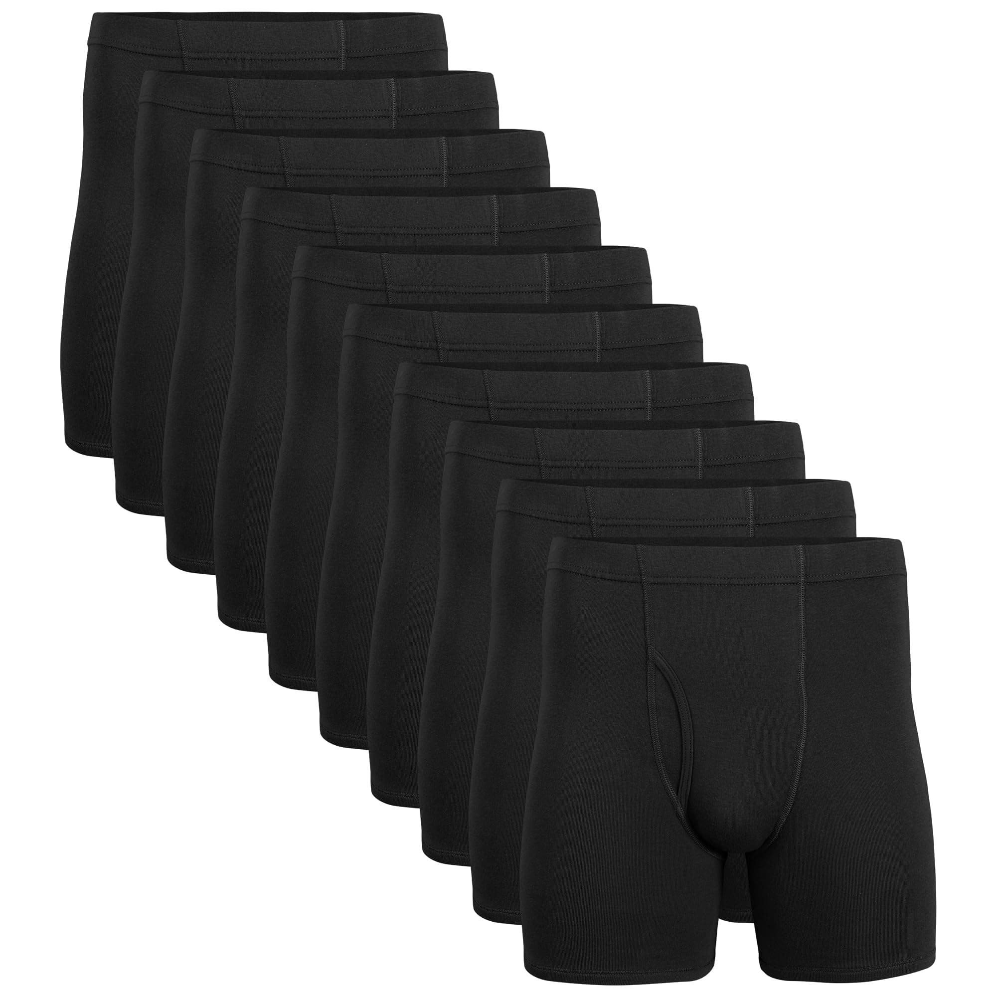 Men's Underwear Covered Waistband Boxer Briefs, Multipack