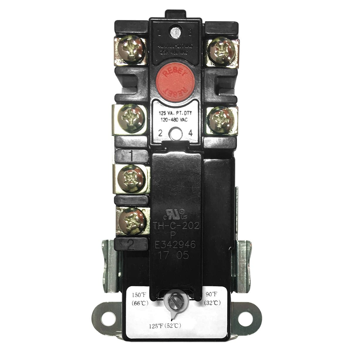 ZERO KSD202 Upper Water Heater Thermostat for Single Element, UL Recognized, T-O-D Style