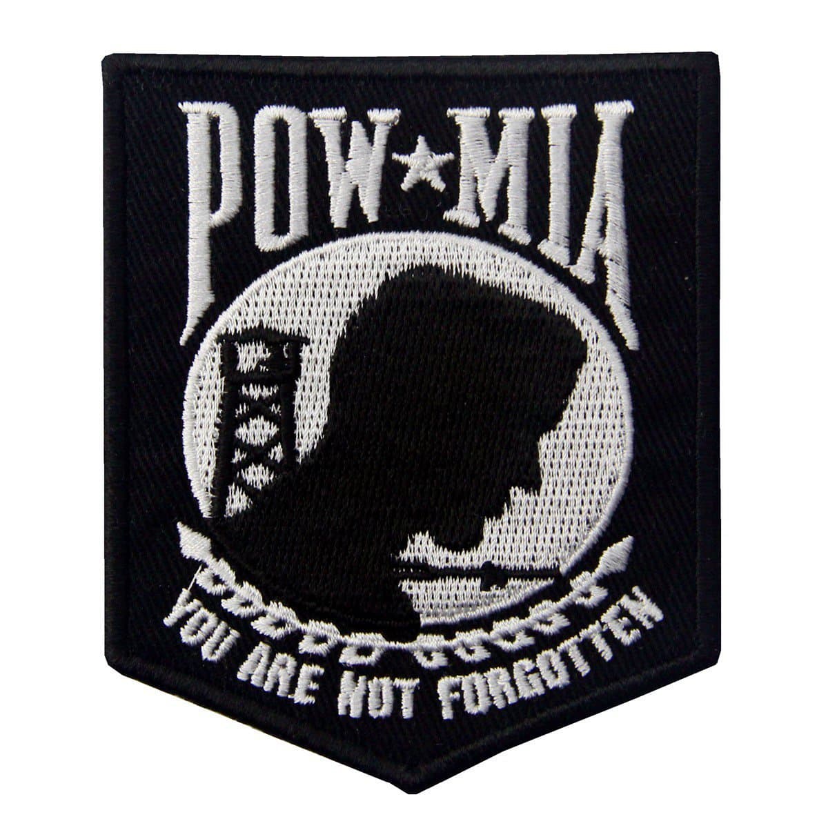POW MIA You are NOT Forgotten Embroidered Iron On Sew On Patch