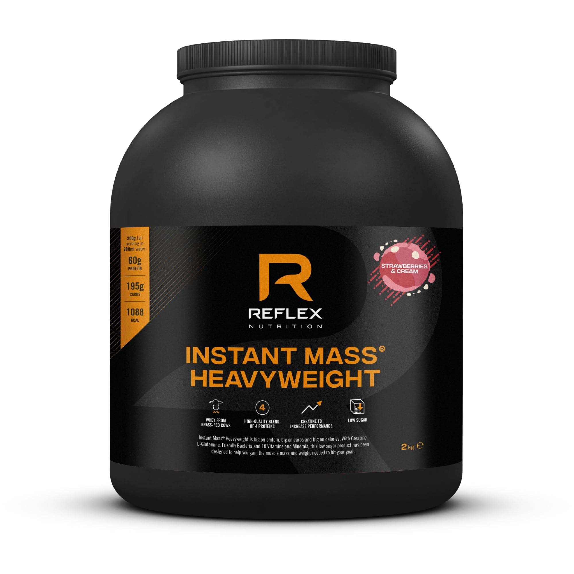 Reflex Nutrition Instant Mass Heavyweight, Strawberries & Cream - 2000g