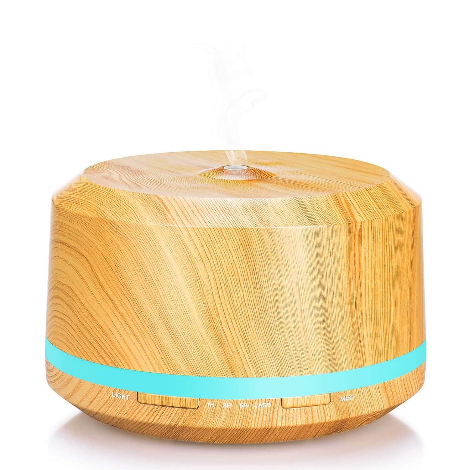 450ml Aromatherapy Essential Oils Diffuser Ultrasonic Aroma Humidifier Portable Cool Mist Air Purifier with Function Waterless Auto Shut-off, BPA free & Non-toxic - Light Wood Grain - Mogomiten