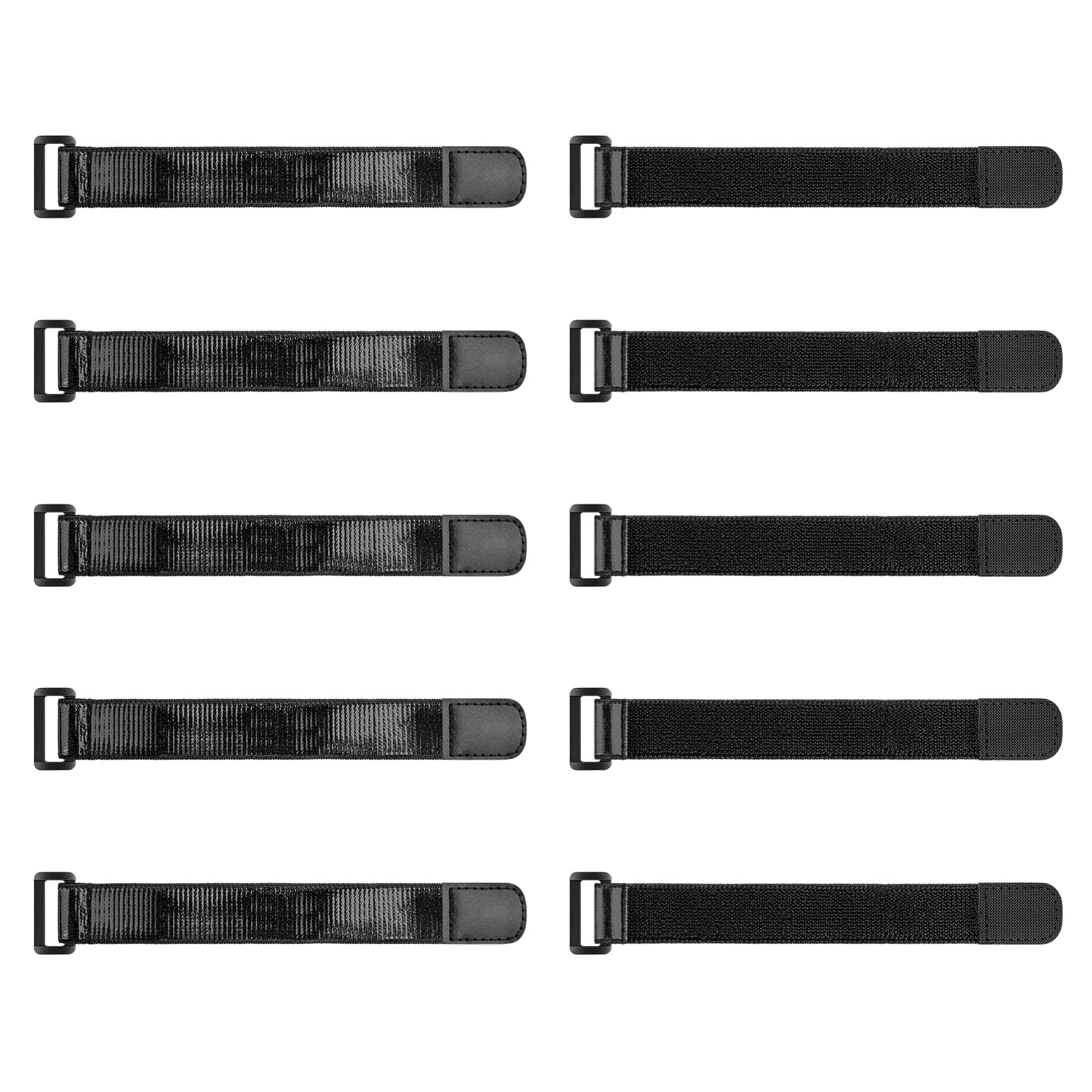 Trilancer Elastic Cinch Straps with Anti-Slip Strips, 23cm x 3cm(10 Pack) Heavy Duty Multipurpose Hook and Loop Straps for Extension Cords, Cables, Ropes,Hoses, Bike,Pant Garters,Garage and Workshop