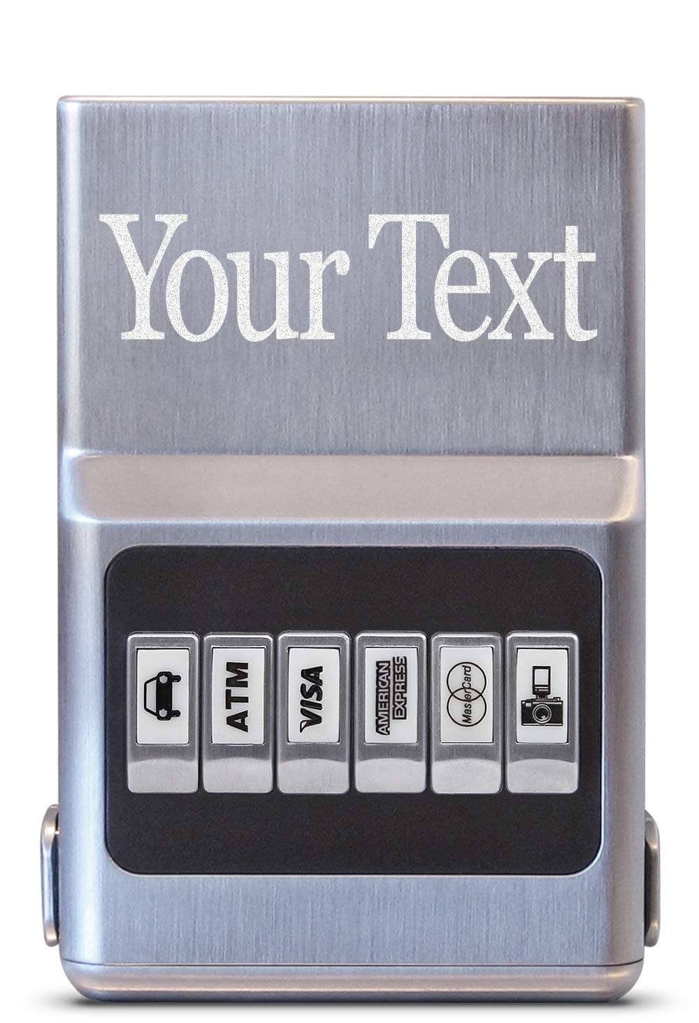 Personalized RFID Blocking ACM Wallet - Custom Engraved Credit Card Holder & Money Clip, Easy Push Button Organizer