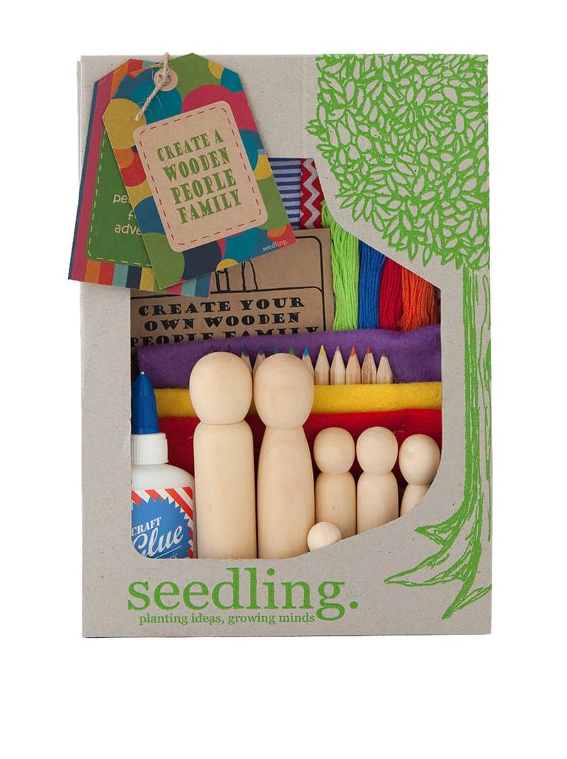Seedling Create A Wooden People Family