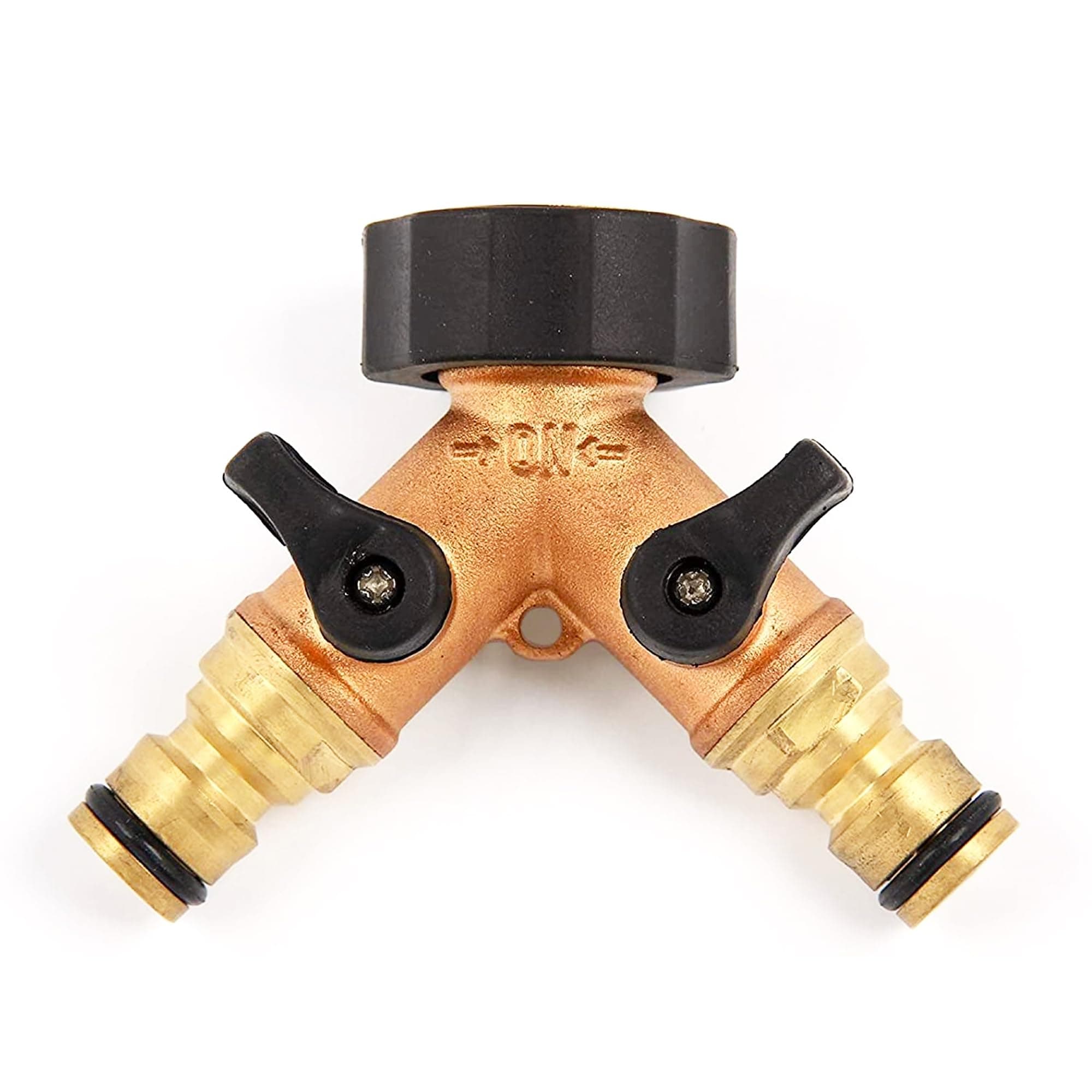 Double Connector Garden Tap – Brass