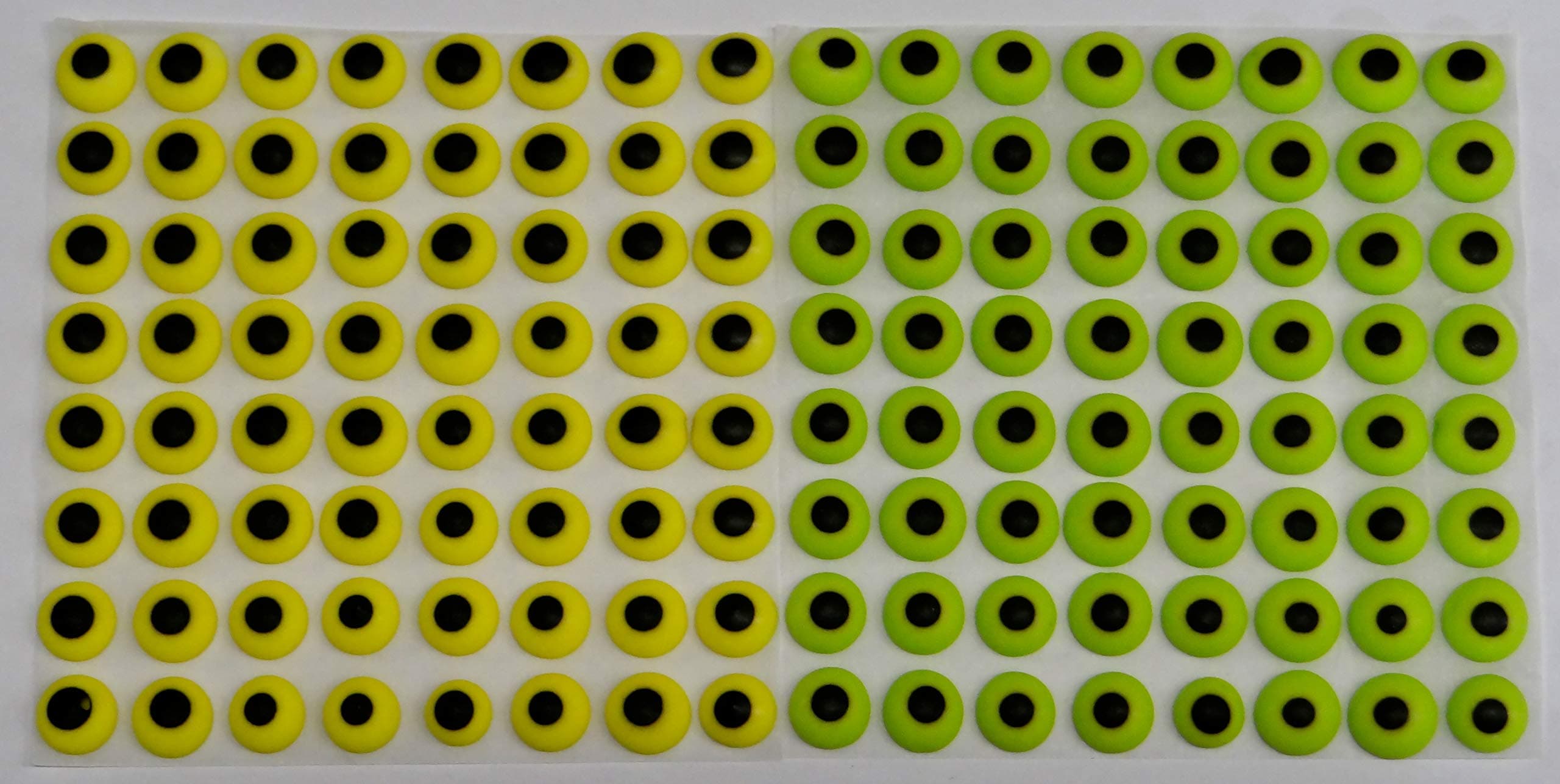 Candy Molds N More240 Qty Eyeballs Eyes 1/4" Cake Cupcake Toppers Cookie Decorations, Yellow and Green Eyes Halloween