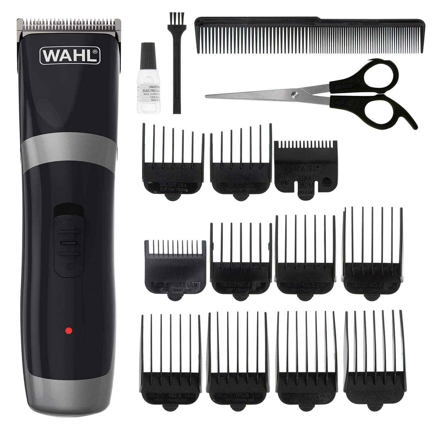 Cord/Cordless Hair Clipper, Rechargeable Cordless Clippers, Clipper Kit for Men, Rinseable Blades, Home Hair Cutting, Clippers with Guide Combs, Battery Powered