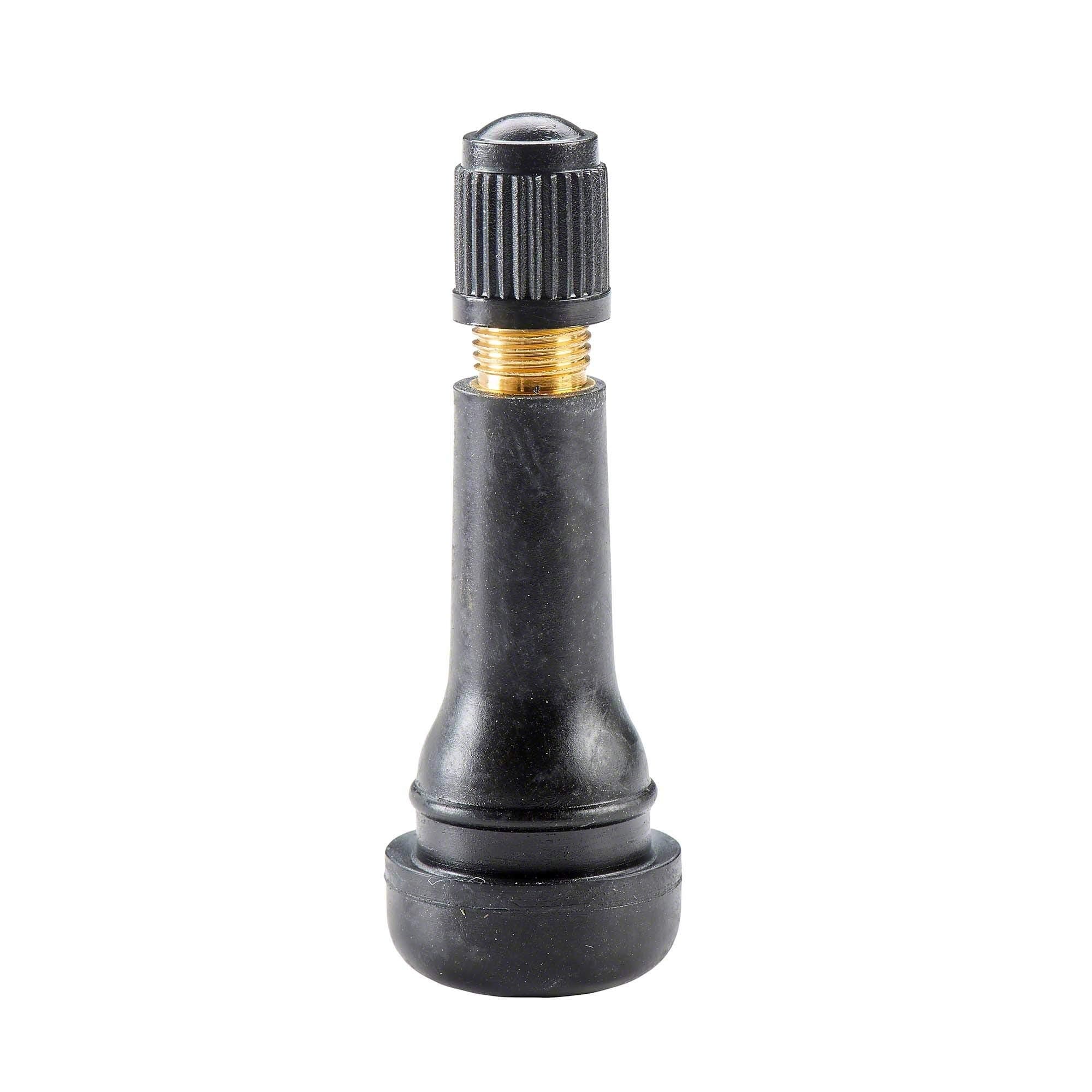 100x Rubber wheel valve TR414 partly assembled Perfect Equipment, Snap in tyre rubber valves with tyre valve dust caps