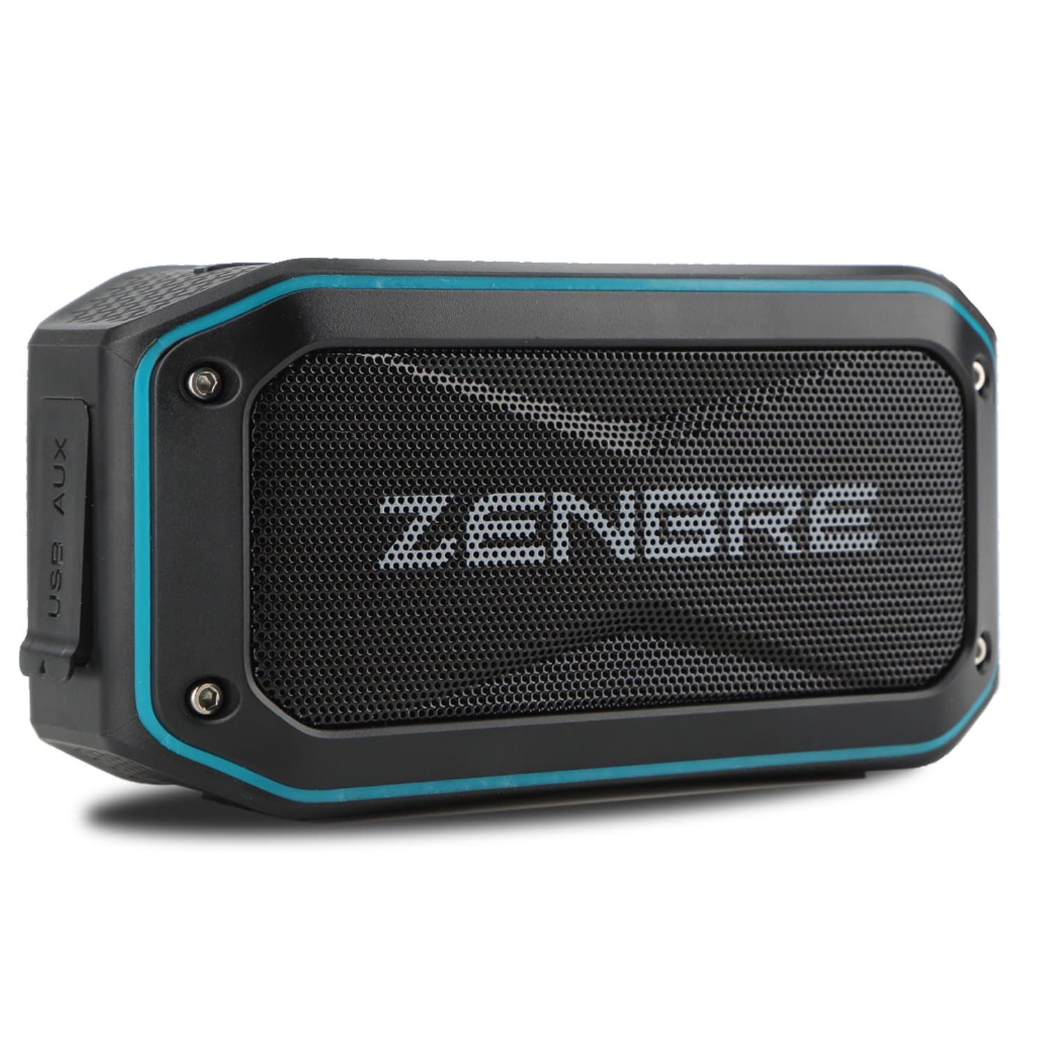 Bluetooth Speaker, ZENBRE D5 Bluetooth 4.1 Waterproof IPX7 Speaker, 40H Playtime with 6W Boom Bass, Compact Portable Speaker in Rugged Design, Micro SD card Slot, Bike Mount Screw (Blue)