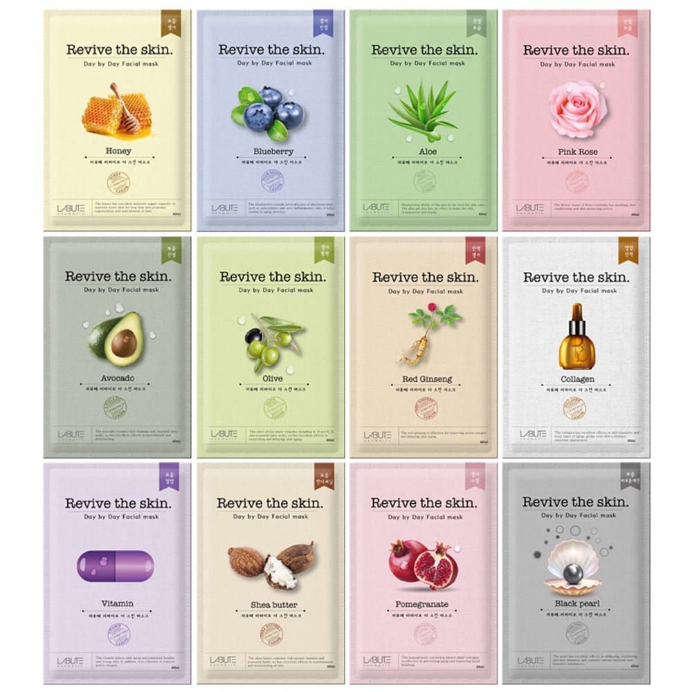LABUTE Revive The Skin Mask Sheet (12 kinds mask sheet (12EA))