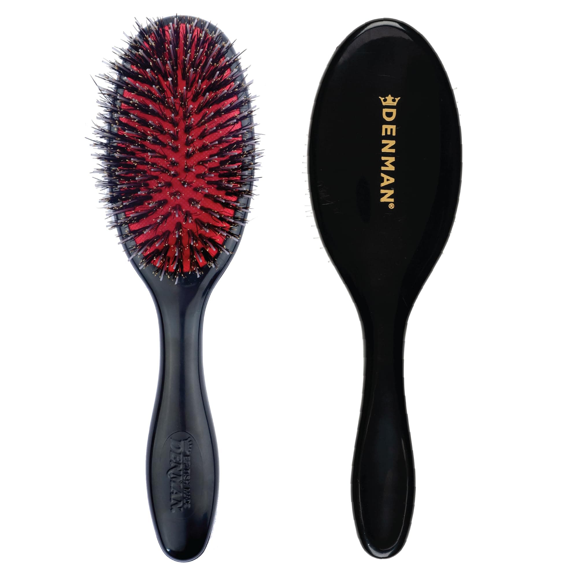 Boar Bristle Hair Brush – Smoothing & Shine Enhancing for Slick Back Styles, Curl Defining & Detangling. Hairbrush with Natural Bristles for all Hair Types for Women & Men