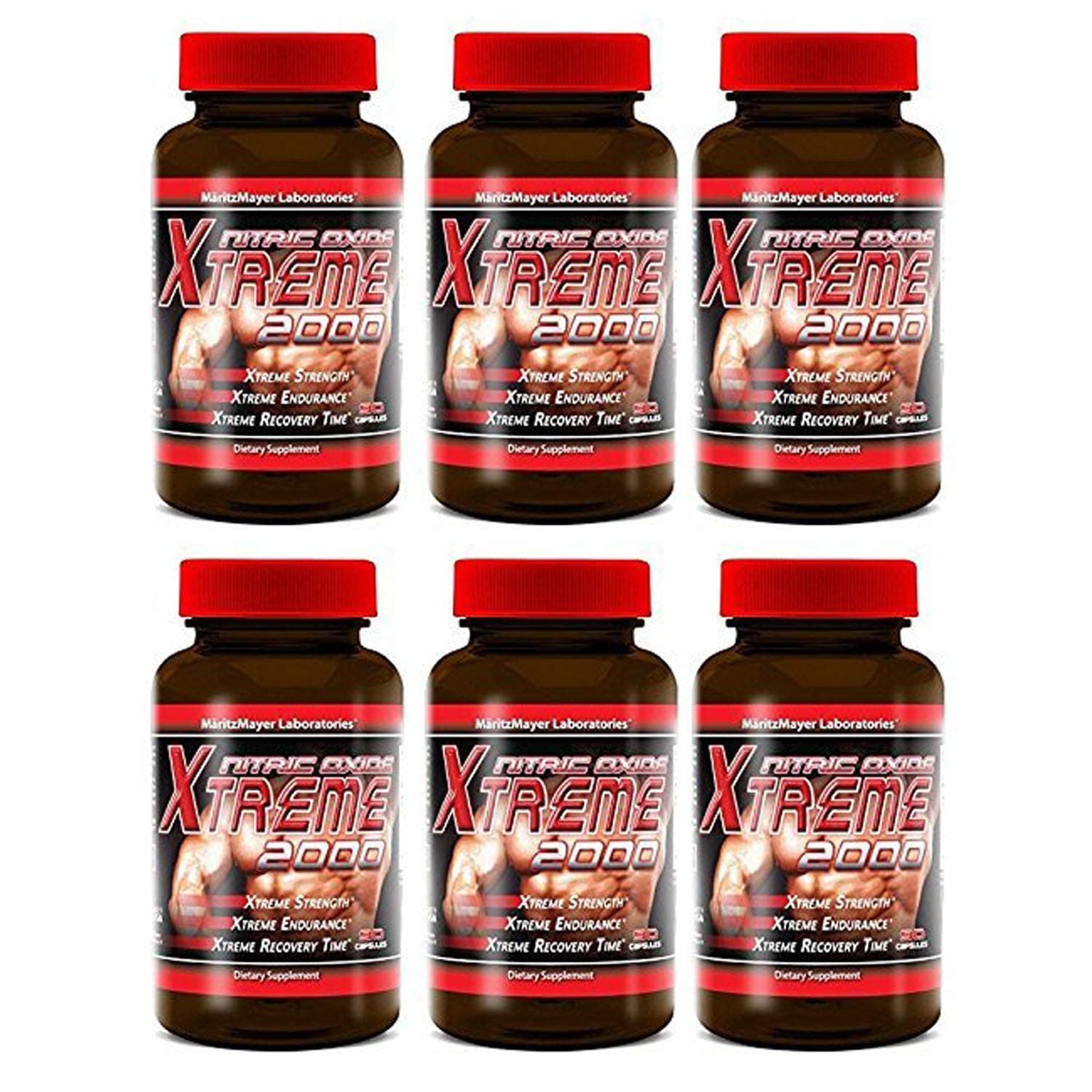 Maritzmayer Lab Nitric Oxide Xtreme Muscle Growth Supplement 90 Capsules Per Bottle (6 Bottles)