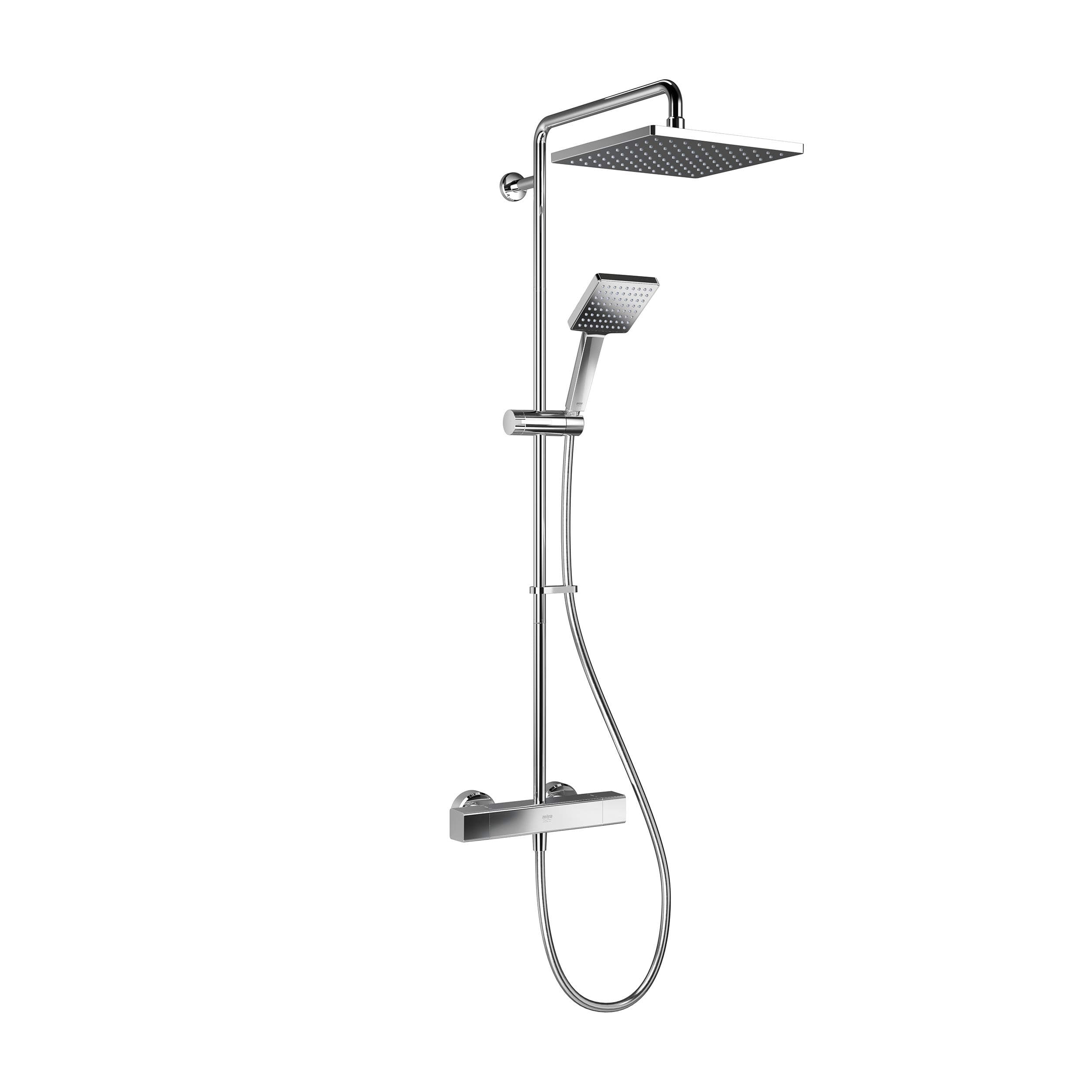 Showers Honesty Dual Mixer Shower ERD Square Bar Valve Mixer Shower Chrome 1.1901.002
