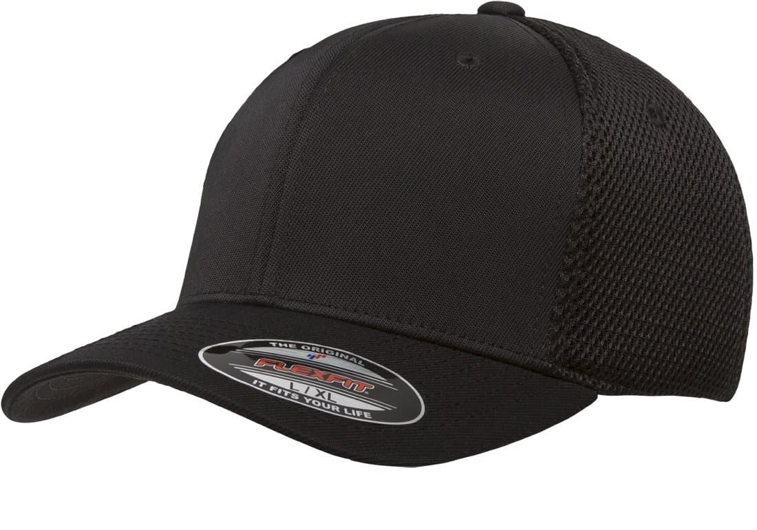 Two-Tone Stretch Mesh Fitted Cap Hat