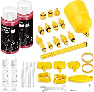 Brake Bleed Kit for Shimano,TEKTRO, MAGURA Range of Hydraulic Disc Brakes, Including High Performance Mineral Brake Fluid (120ml).