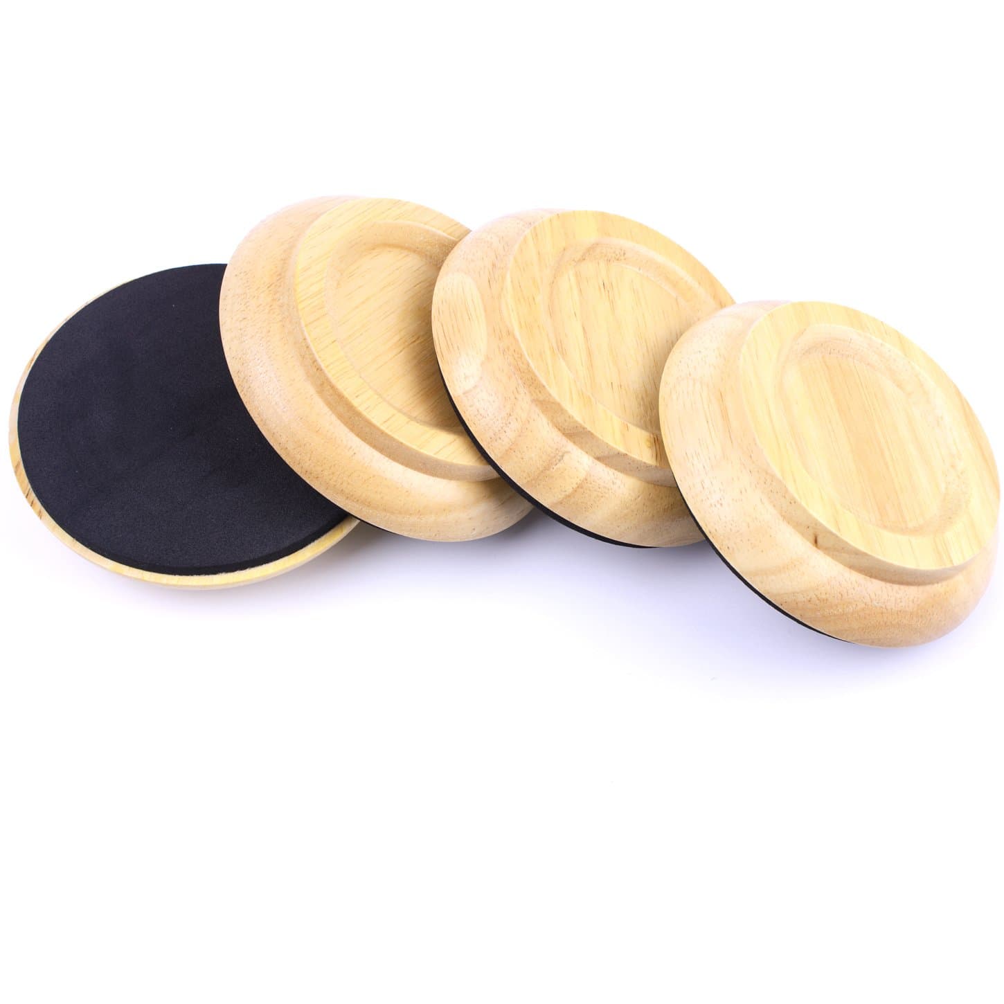 Piano Caster Cups for Upright Piano,Wood Caster Cups Piano Leg Floor Protectors