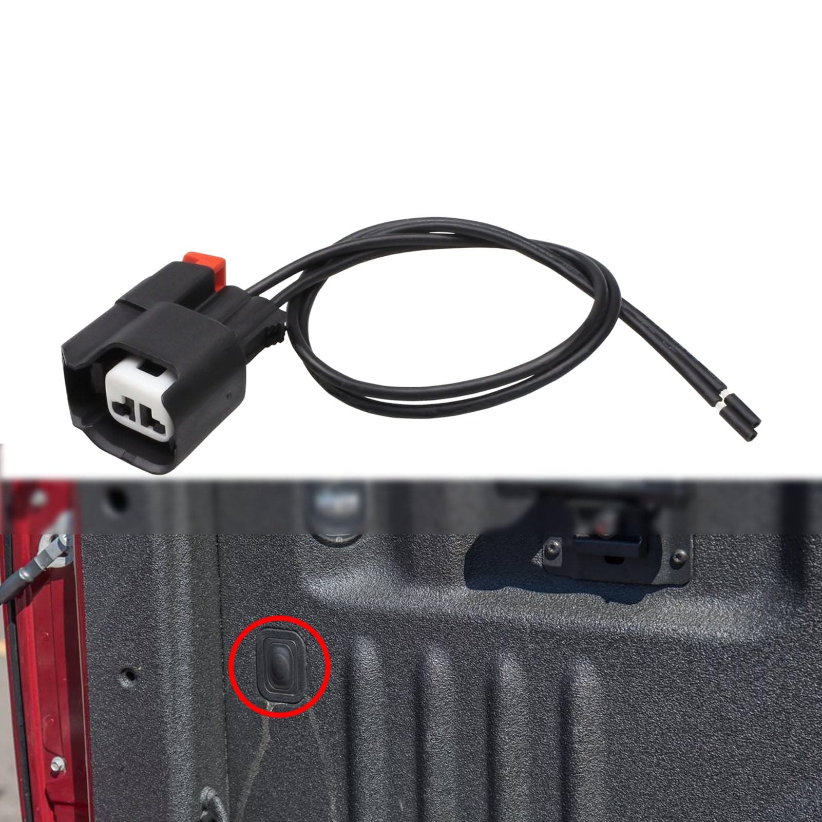 Truck Bed Cargo Light Lamp Switch Connector Plug Pigtail Wiring Harness Fit for Ford F-150 F-250 F-350 F-450 F-550 Super Duty Maverick 2015-2023