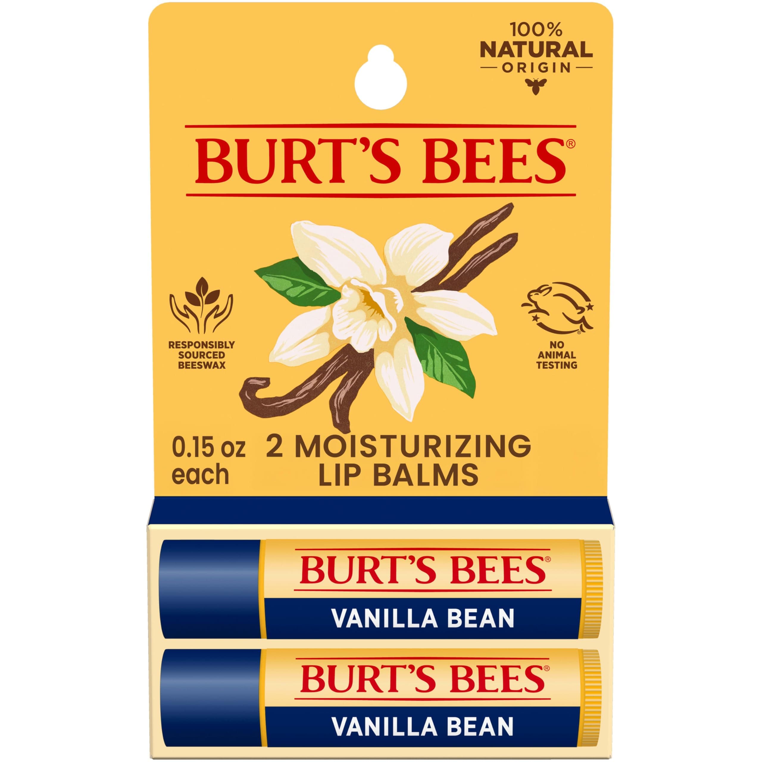 Burt's Bees 100% Natural Moisturizing Lip Balm, Vanilla Bean, 4.25g