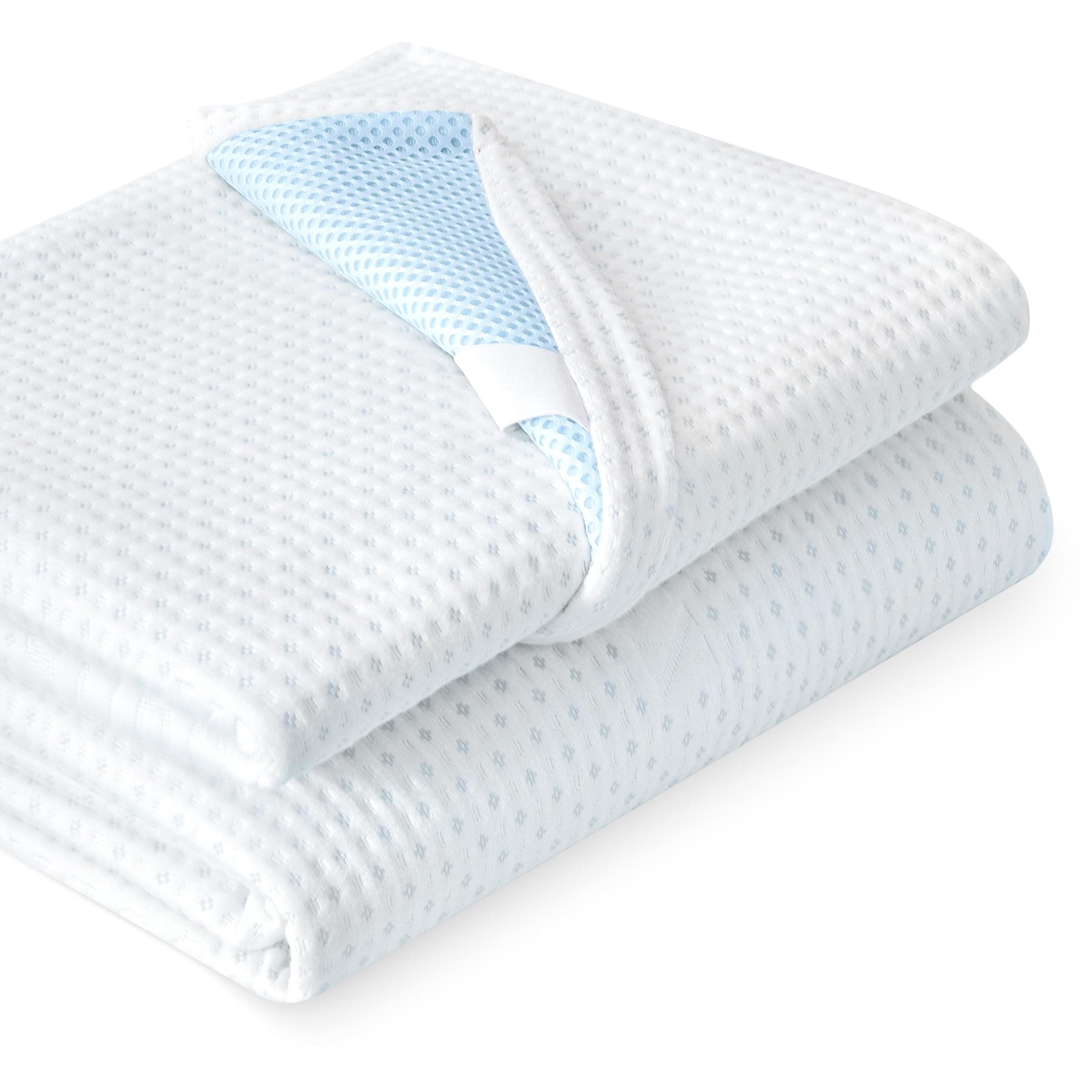 Subrtex Mattress Topper Cover (Only Cover) Mattress Protector Bedding Rayon Made from Bamboo Removable Mattress Encasement Mattress Cover with Zipper (3 Inch, White, Twin)