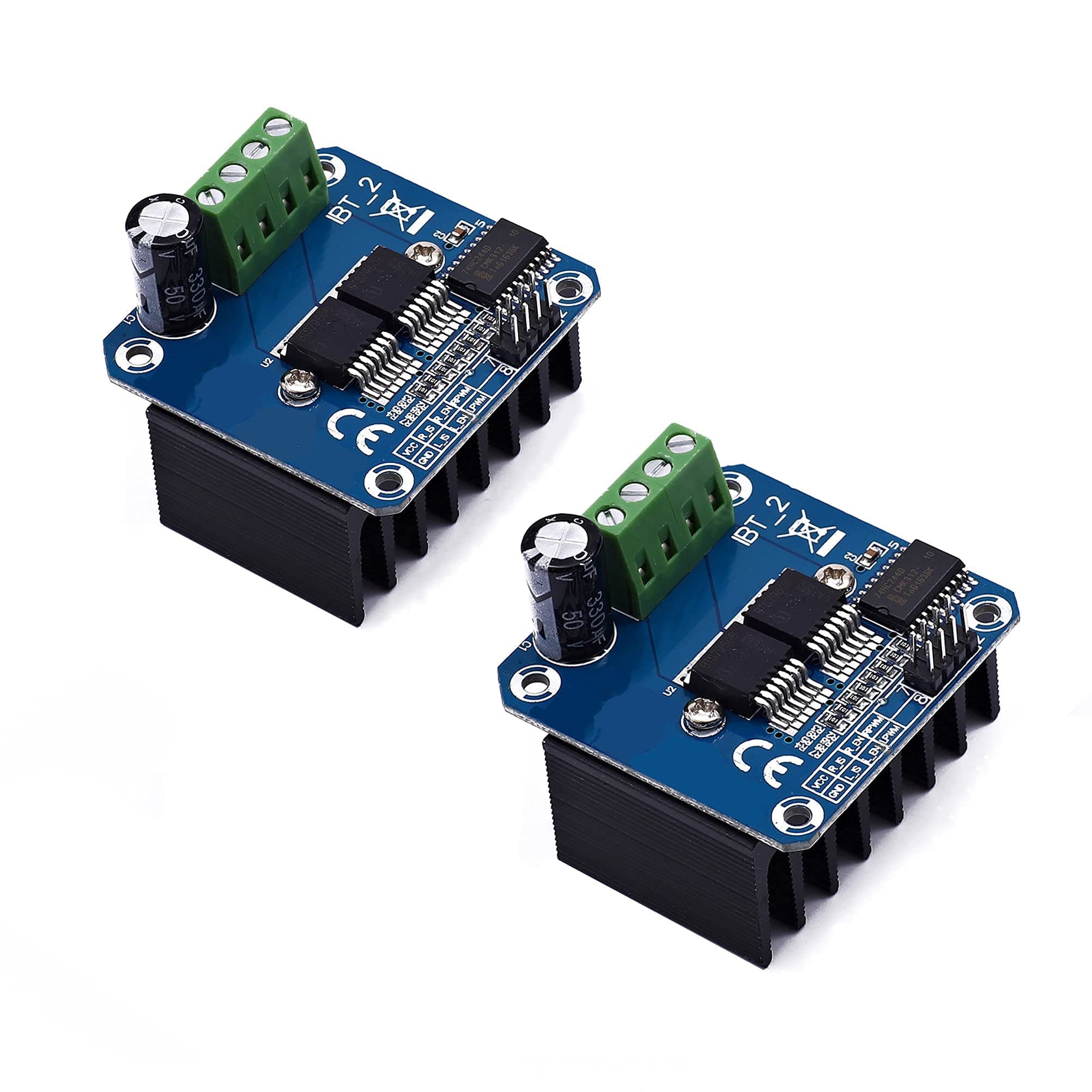 Teyleten Robot BTS7960 43A High Power Motor Driver Module/Smart Car Driver Module for Arduino Current Limit 2pc