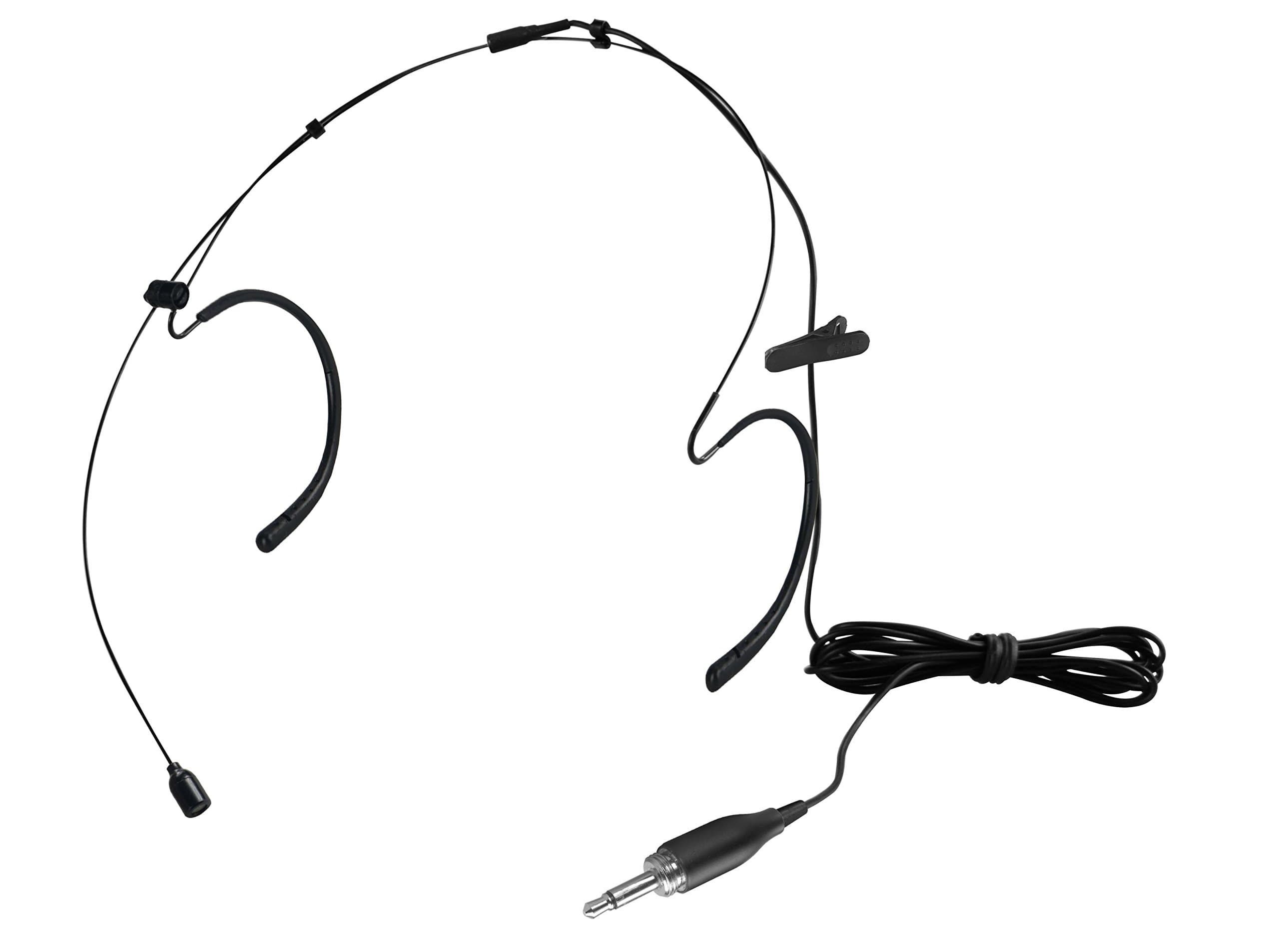 Single Ear Hanging Headset Microphone (for 3.5mm Plug with Thread Type +1/4" Plug Black)