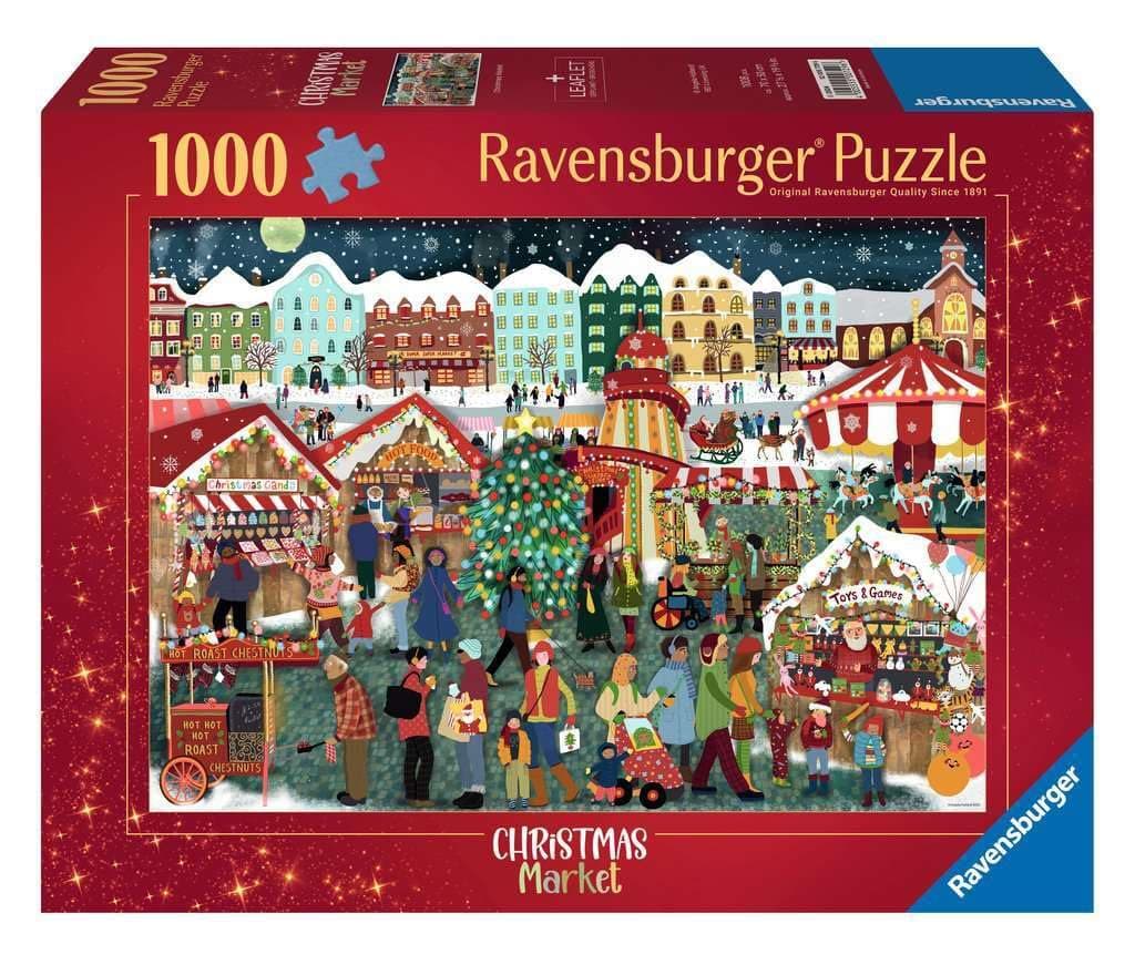 Christmas Market - 1000 Piece Jigsaw Puzzle - Find Precious Gifts in This Quaint Country Market - Stunning Detail - Premium Quality - Ages 12+