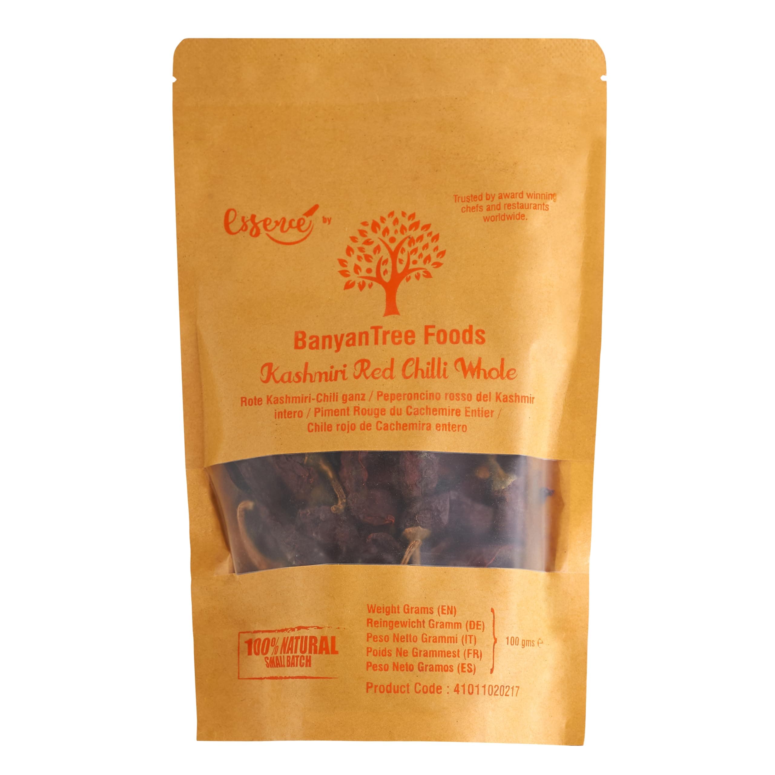 BanyanTree Foods Kashmiri Chilli Whole | Dried Chilli Whole 100g ~ All Natural, Indian Origin