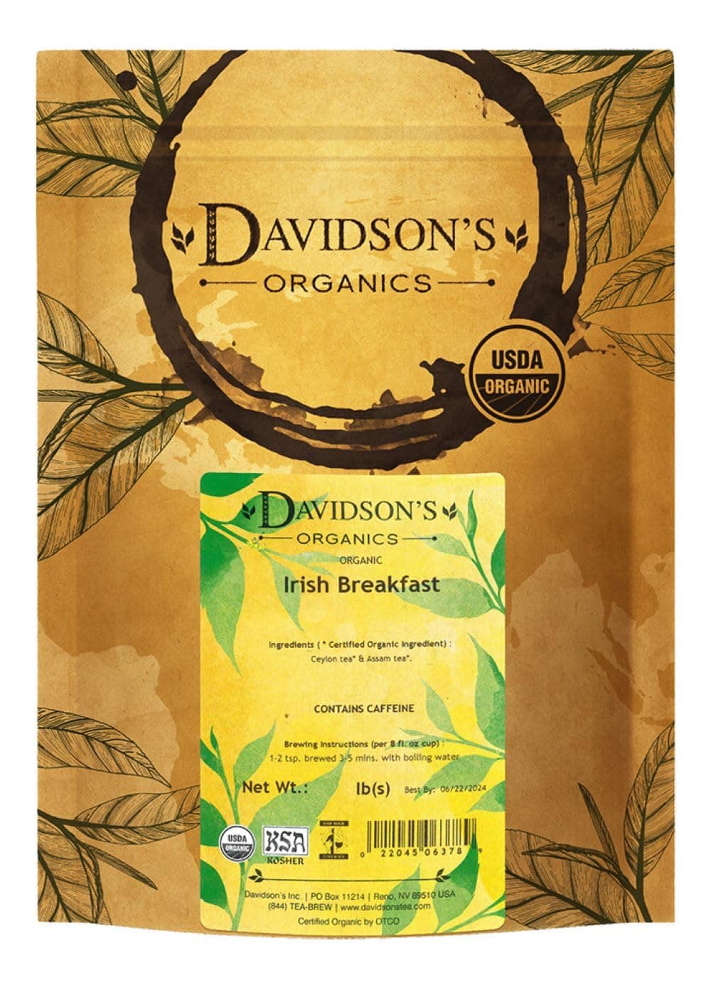 Tea Bulk, Irish Breakfast, 16 Ounce