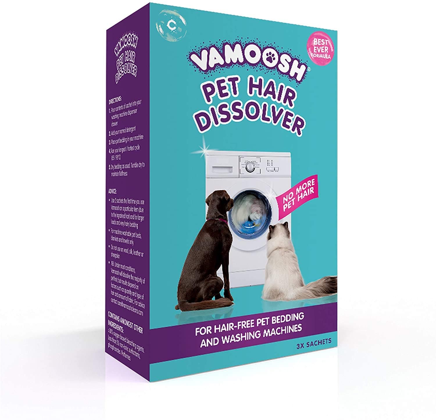 Vamoosh Pet Hair Dissolver - Bumper Pack - 6 x 100g (2 boxes)