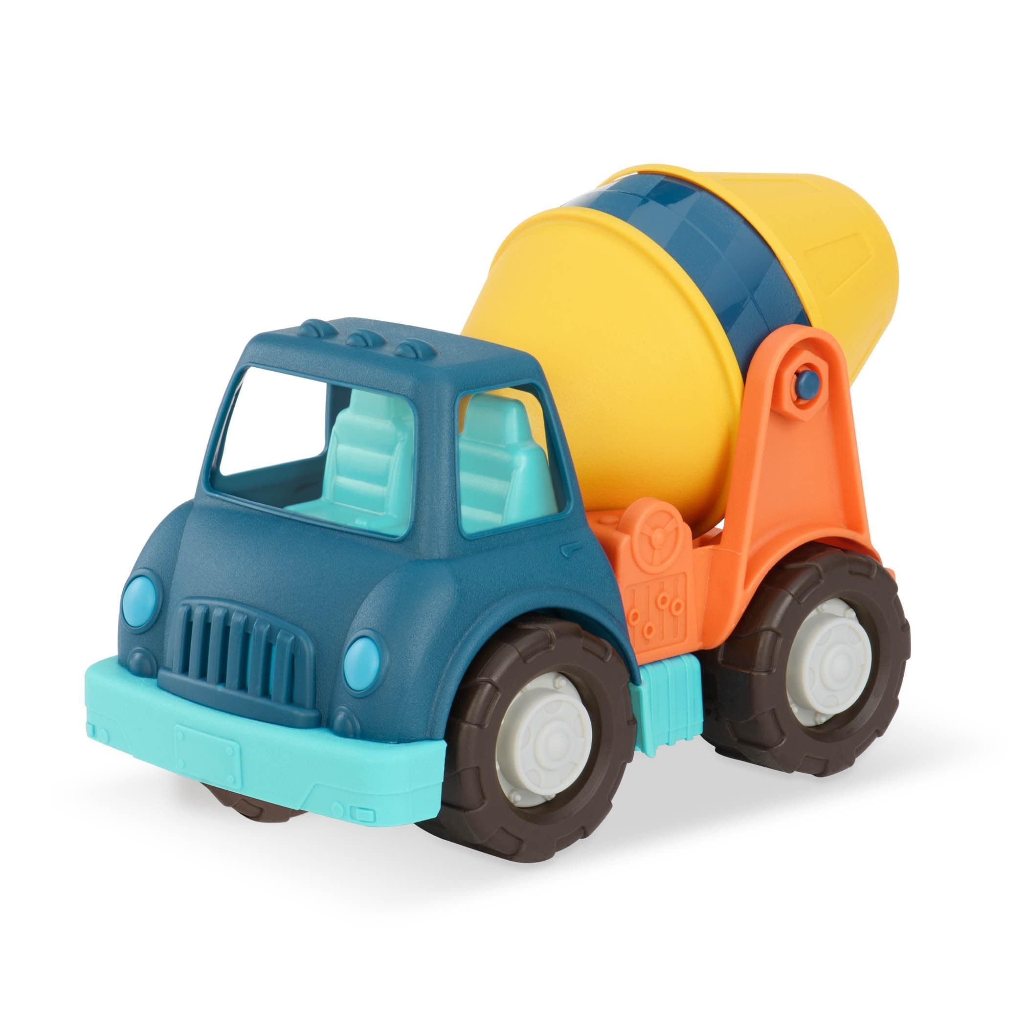 Wonder Wheels by Battat – Cement Truck – Truck with Concrete Mixer – Moveable Parts – Sturdy Construction Toy for Toddlers – Recyclable – 1 Year Old +