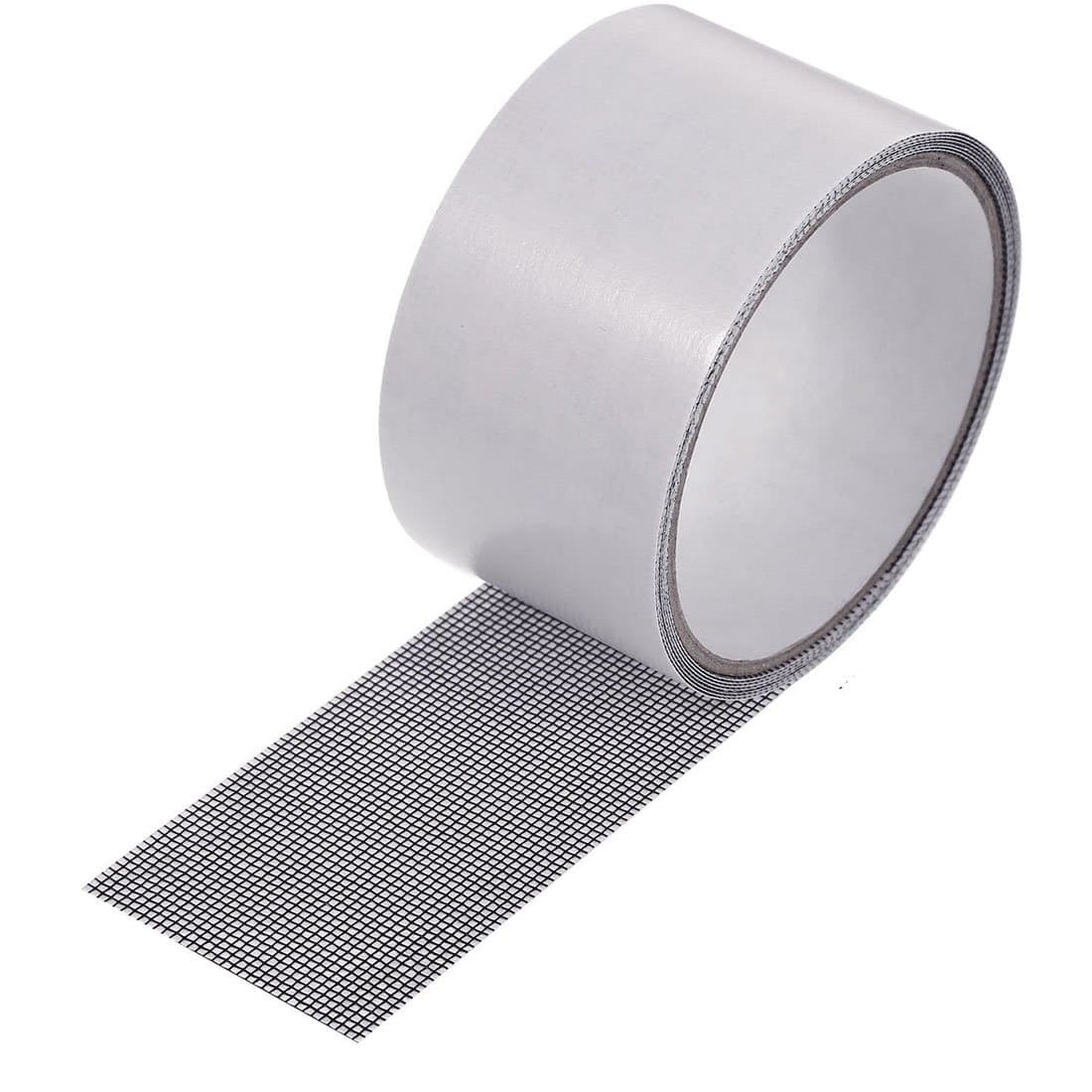 Screen Patch Repair Kit, Window and Door Mesh Repair Tape with Strong Adhesive & Waterproof Fiberglass Repair Stickers for Patching Holes and Tears (2x200 Inch Black)