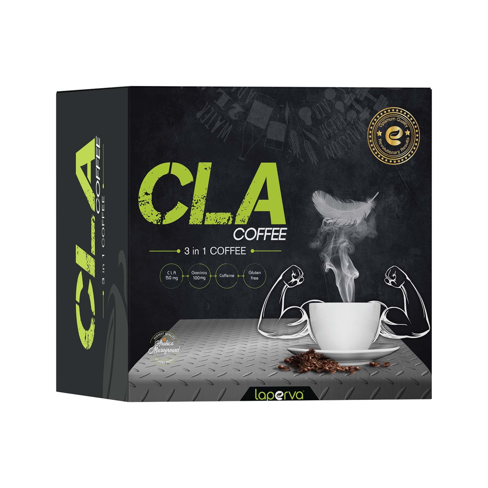 CLA Coffee 3 in 1 - 20 Bags | Premium Diet Blend with Garcinia & Caffeine | Gluten-Free Instant Coffee for Weight Management, Energy, and Appetite Control