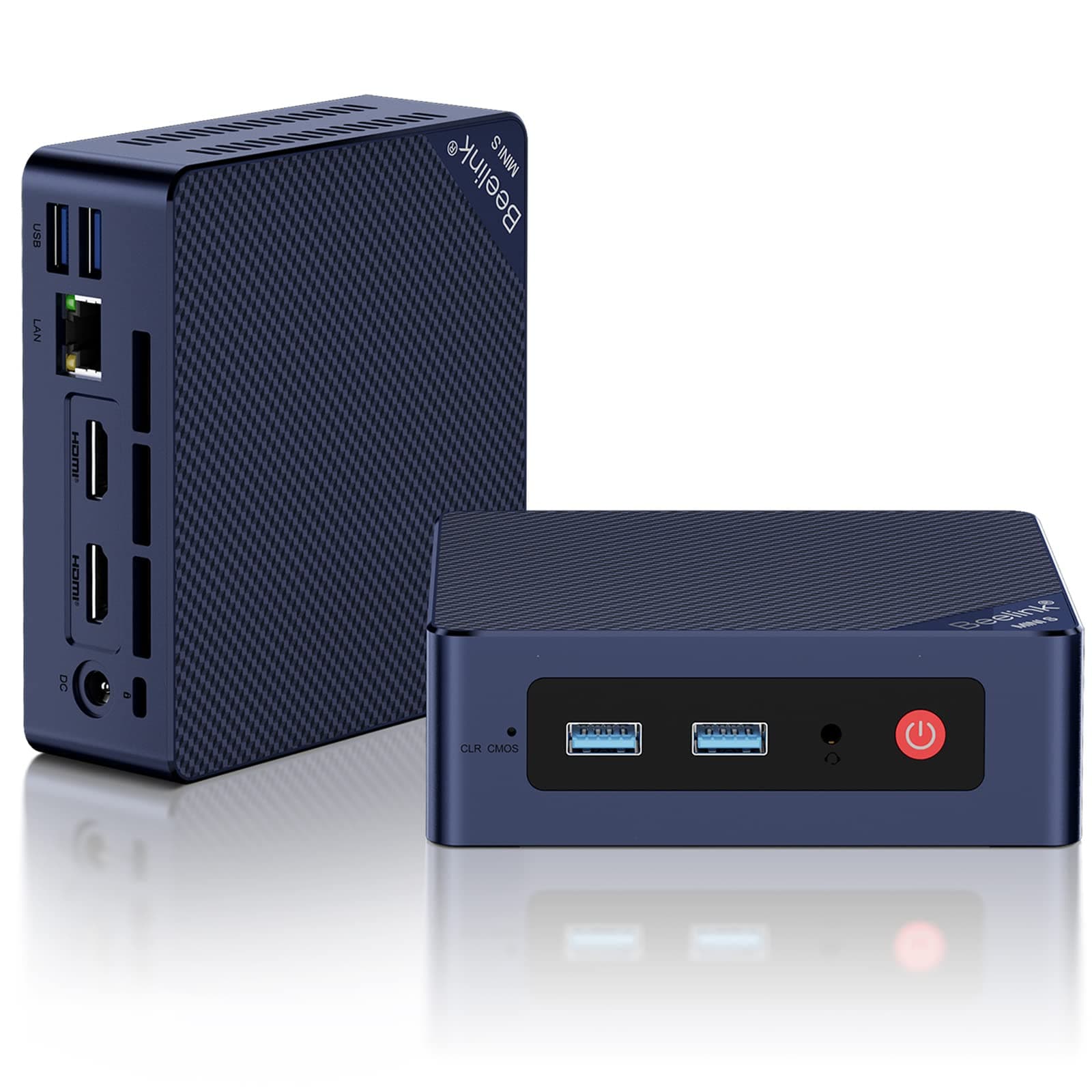 Beelink Mini S12 Mini PC, 12th Intel Alder Lake- N95 (4C/4T, up to 3.4GHz), 8GB DDR4 256GB M.2 SSD, Mini Desktop Computer Support 4K@60Hz Dual Display/WiFi 6/BT5.2/USB 3.2/2.5GB LAN for Home/Office