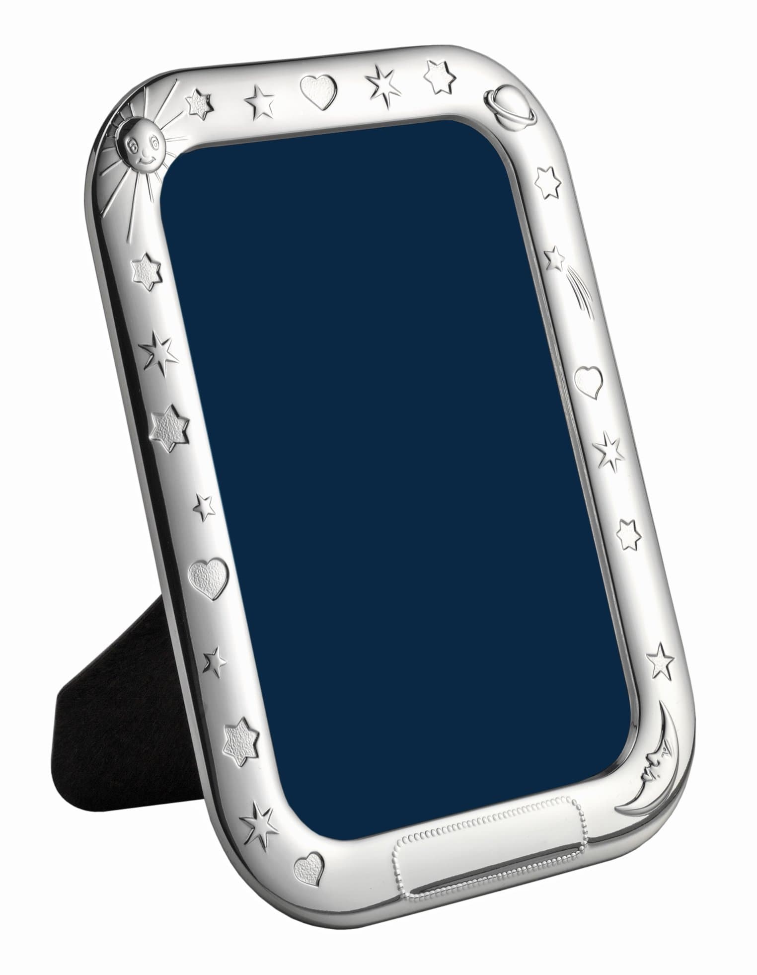 Cunill Silver Universe Frame with Engraving Space for 4 by 6-Inch Photograph, Sterling Silver