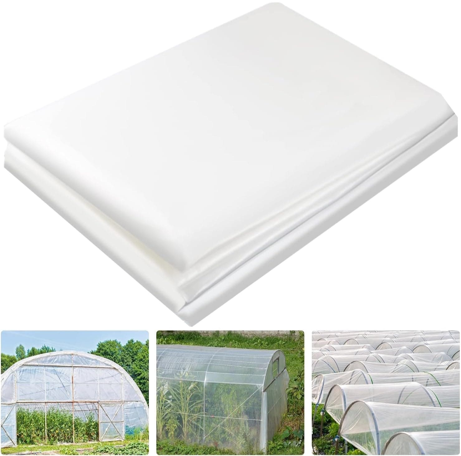 – KAHEIGN 2M x 3M Heavy Duty Polythene Sheeting, Extra-Thick Clear Garden Grow Polytunnel Cover Polythene Horticultural Membrane for Gardening Insulation & Building Rubble Protection (250Mu /1000G)