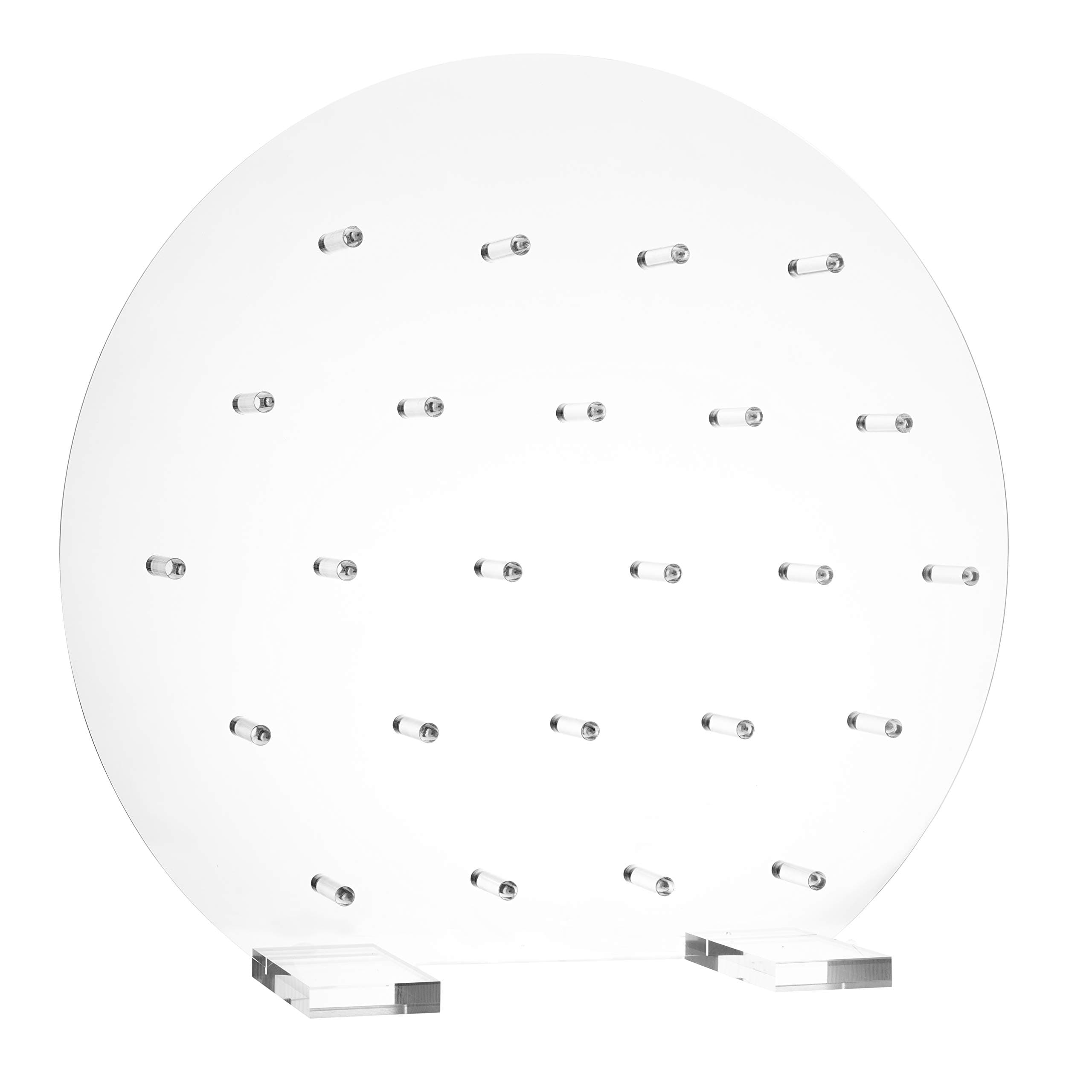 EstherO Round Donut Stand, Wall Doughnut Holder - Clear, Acrylic, Standing- Floating Display For Donuts, Bagels, Cookies, Party Favors Table- For Wedding, Birthday, Baby Shower, Office Parties, Hotels