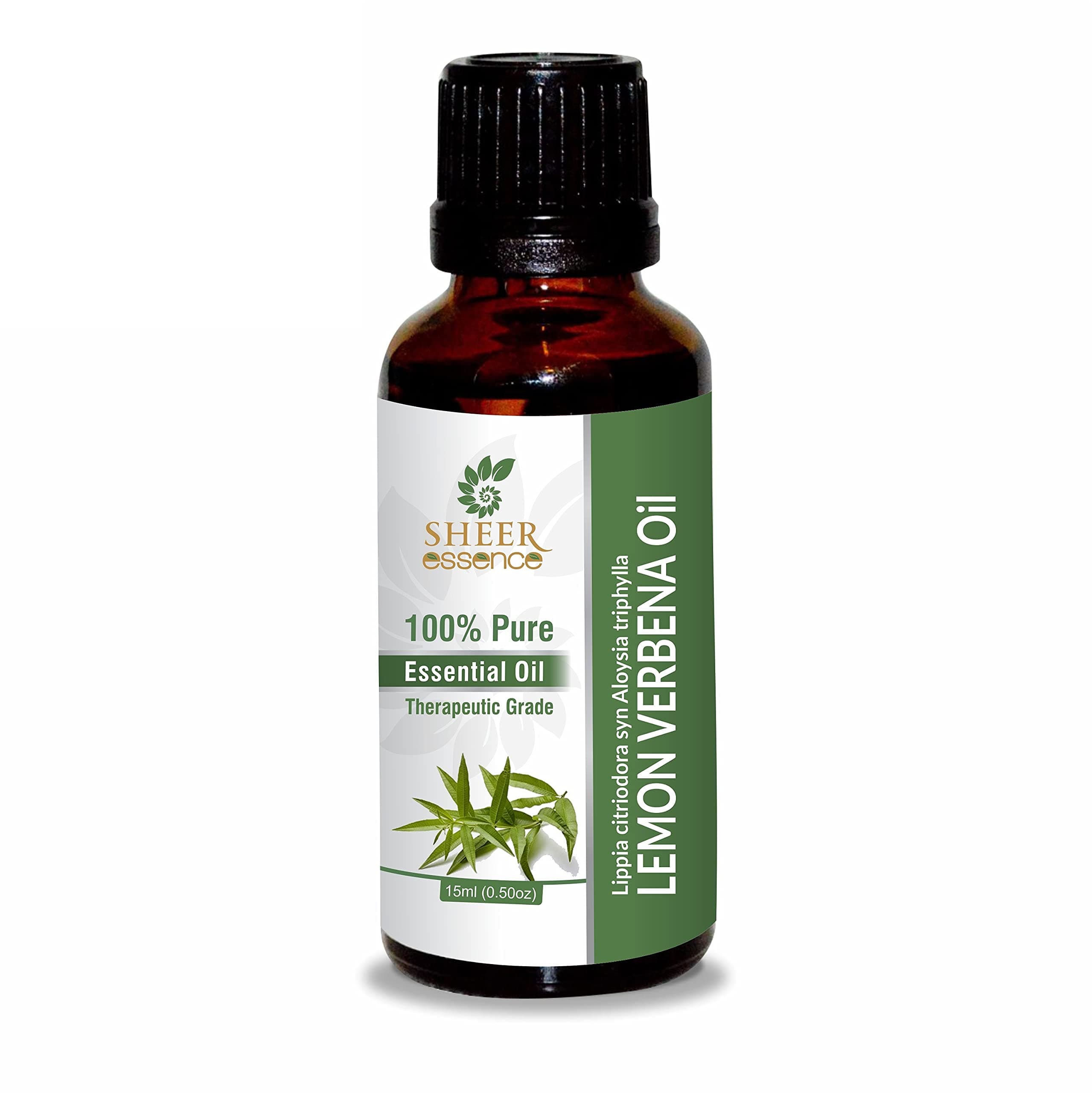 Lemon Verbena Oil 15 ML (0.51 Fl.OZ) | 100% Pure Natural Undiluted Uncut Therapeutic Grade Lippia Citriodora Syn Aloysia Triphylla Essential Oil