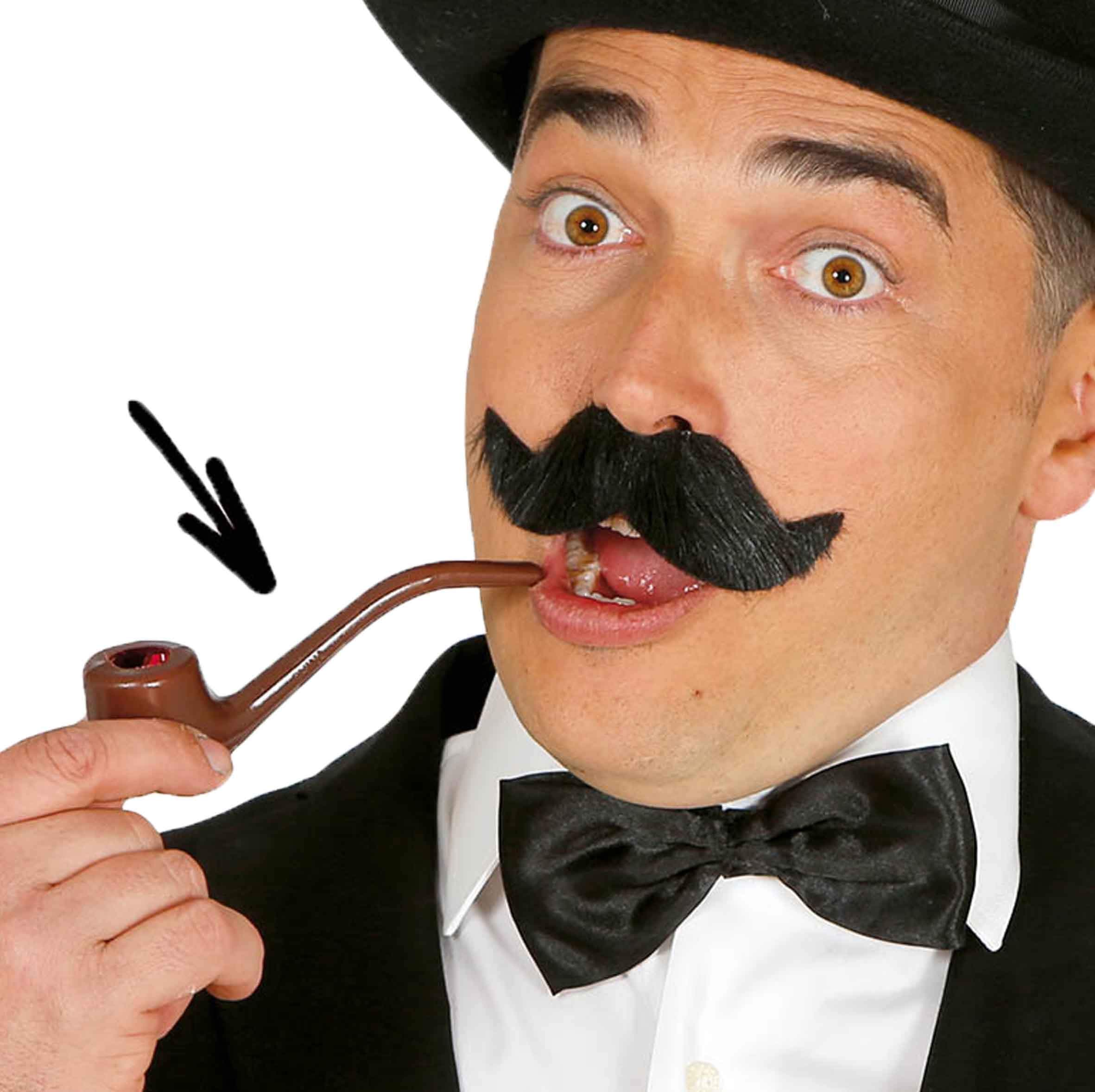 Toy Pipe (4.7 in) - Fancy Dress Accessory for 19th Century Themed Parties and Historical Celebrations - Ideal for Carnival and Halloween - All Users - Brown