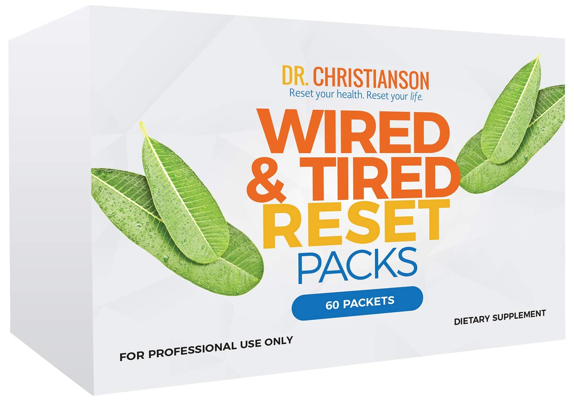 Dr. Christianson Wired & Tired Packs - Adrenal Health Packets for All-Day Energy + Calm Support - Metabolism Reset Diet (60 Packets)