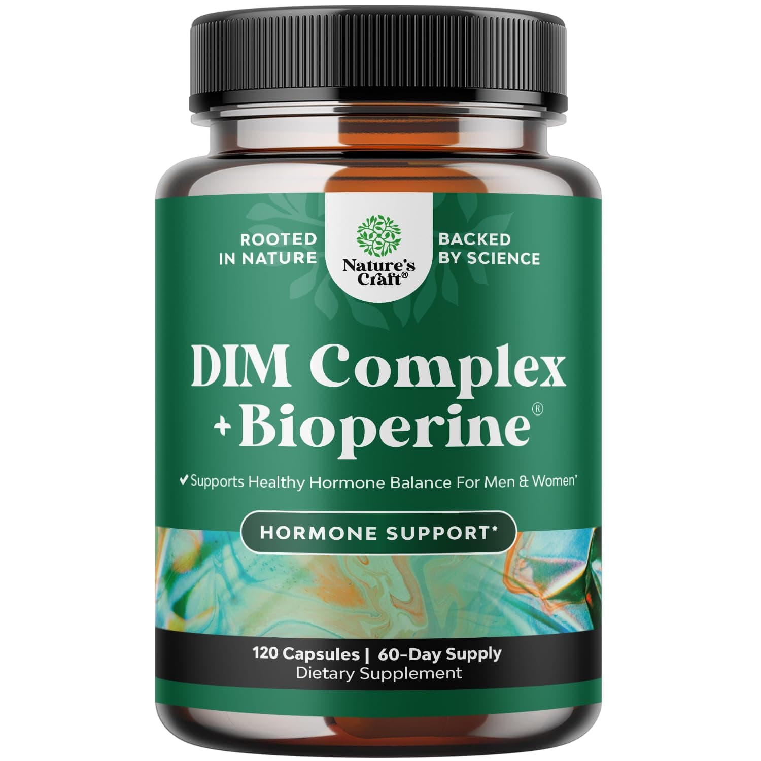 Extra Strength DIM Supplement for Men & Women - DIM + Bioperine Complex for Hormone Balance - Diindolylmethane with Calcium D-Glucarate & Broccoli Florets for Radiant Skin & Mood Support - 120 Count
