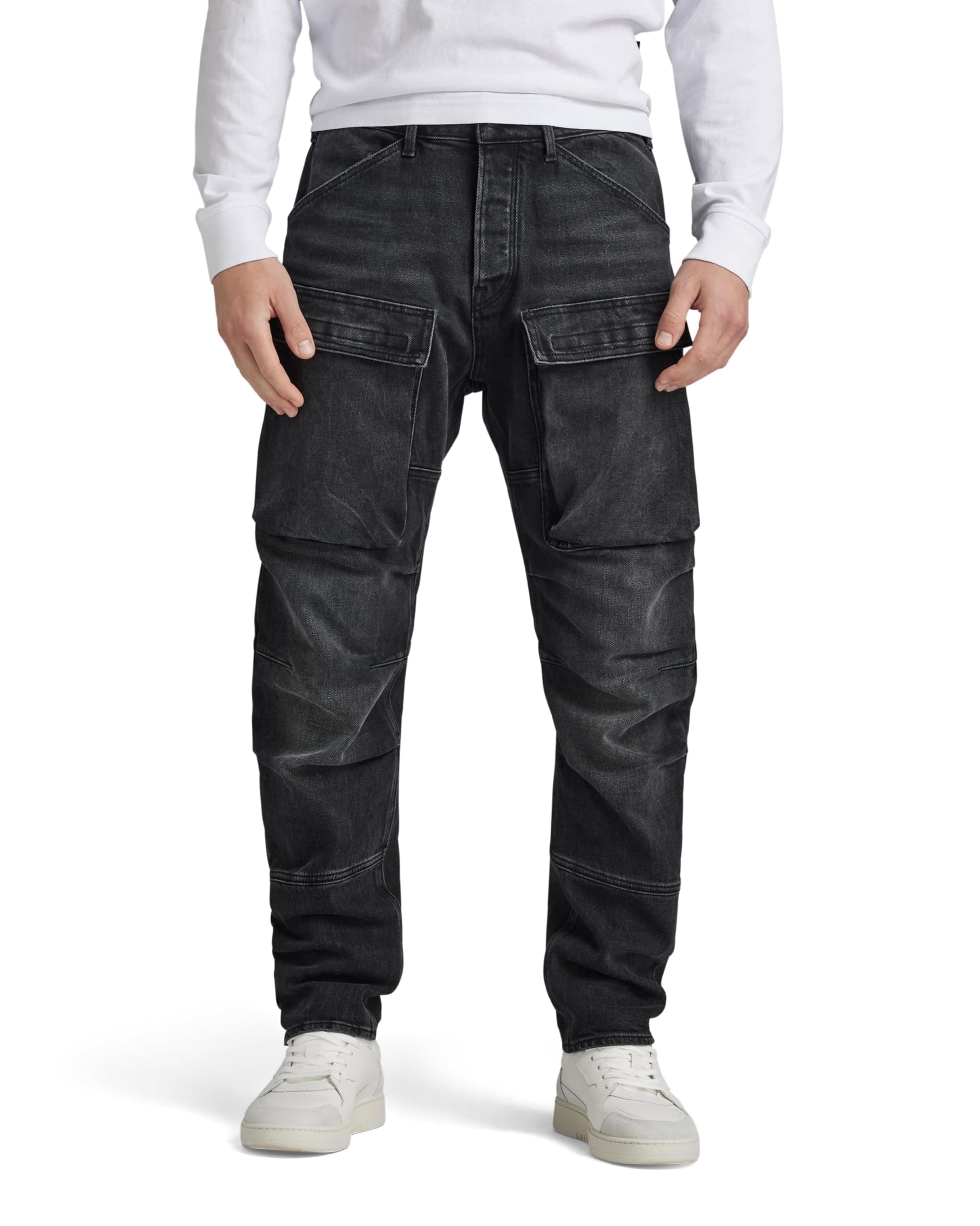 G-Star Raw mens 3d Straight Tapered Denim Cargo T-Shirt