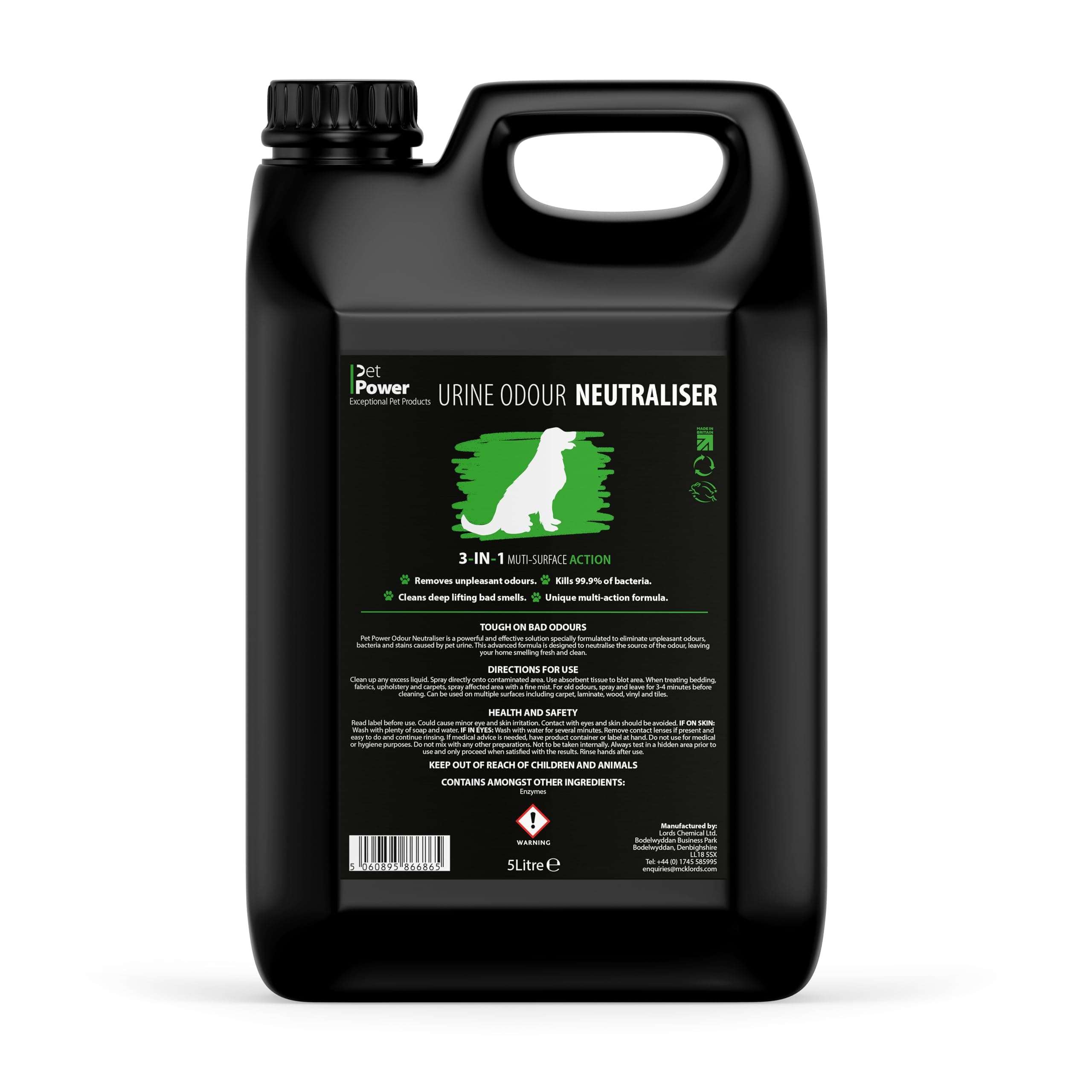 Pet Urine Stain Cleaner and Odour Remover - 5 Litre