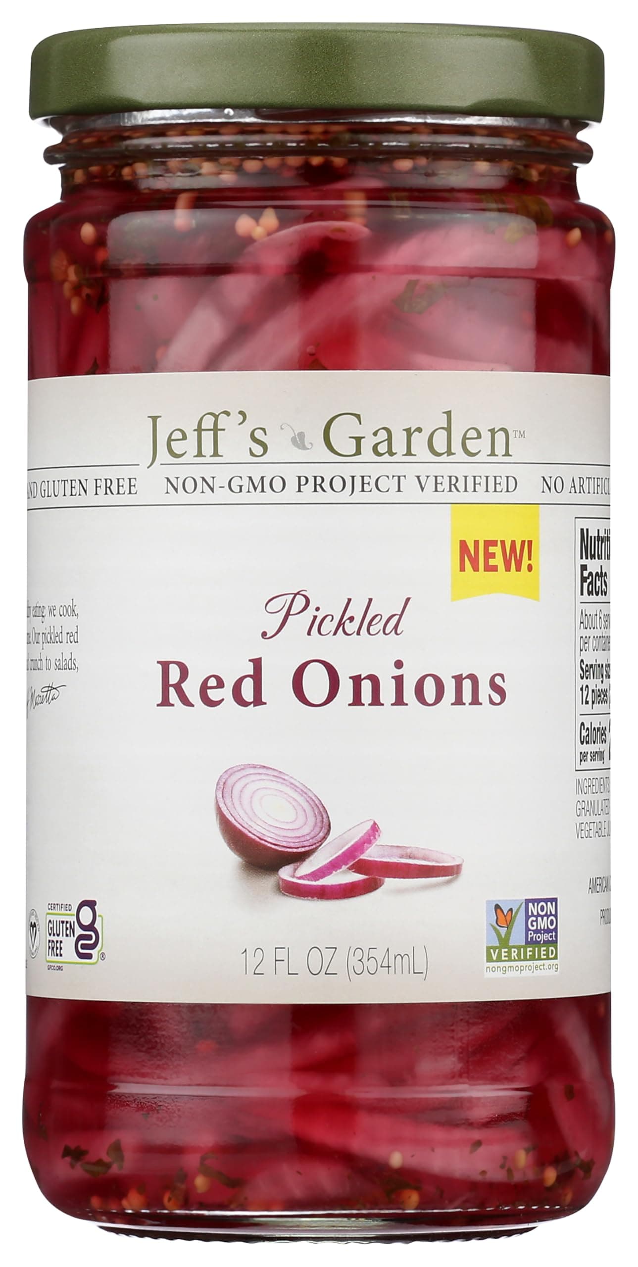 Jeff's Garden Pickled Red Onions, 12 FZ