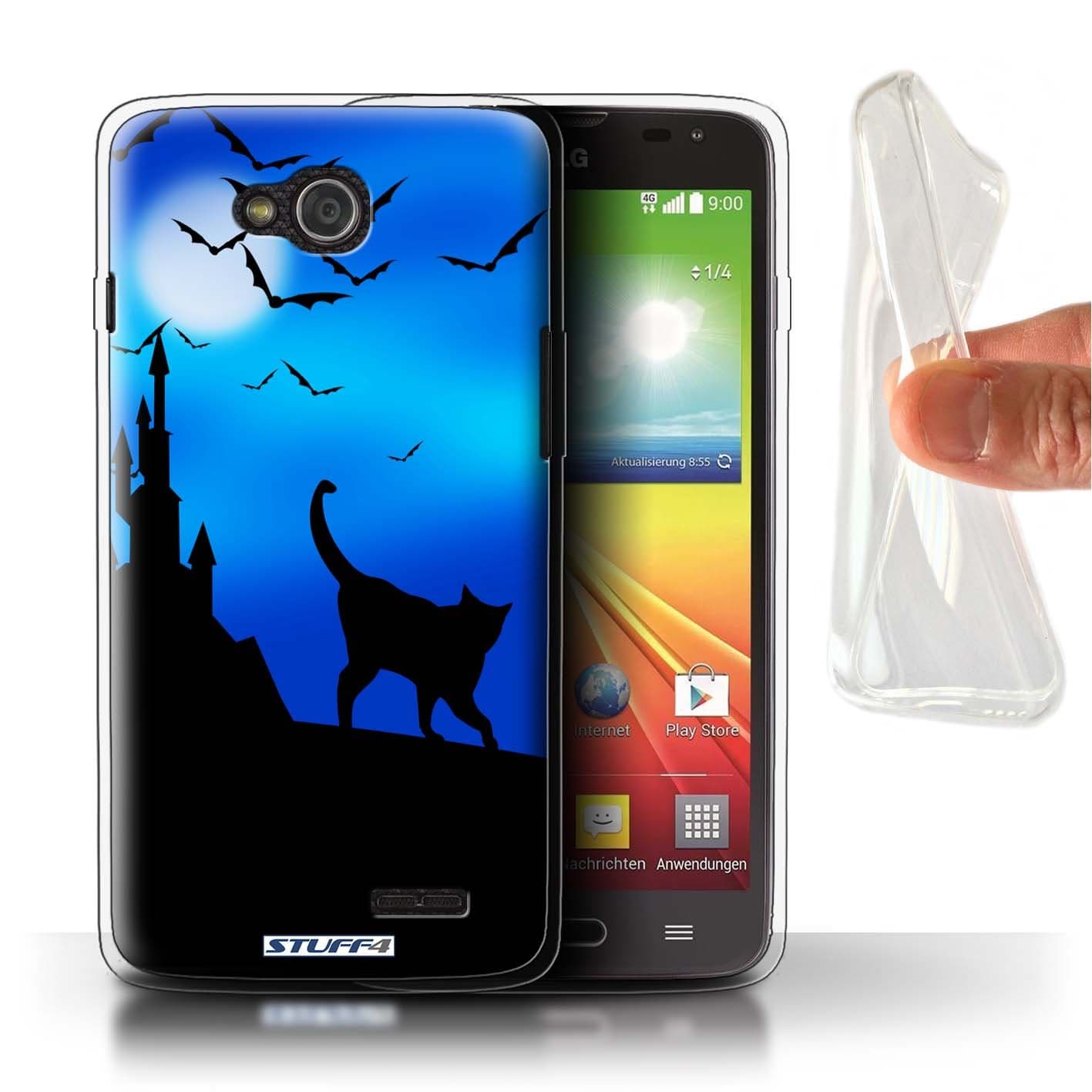 Stuff4 Gel TPU Phone Case/Cover for LG L90/D405 / Creepy Castle Design/Halloween Scene Collection