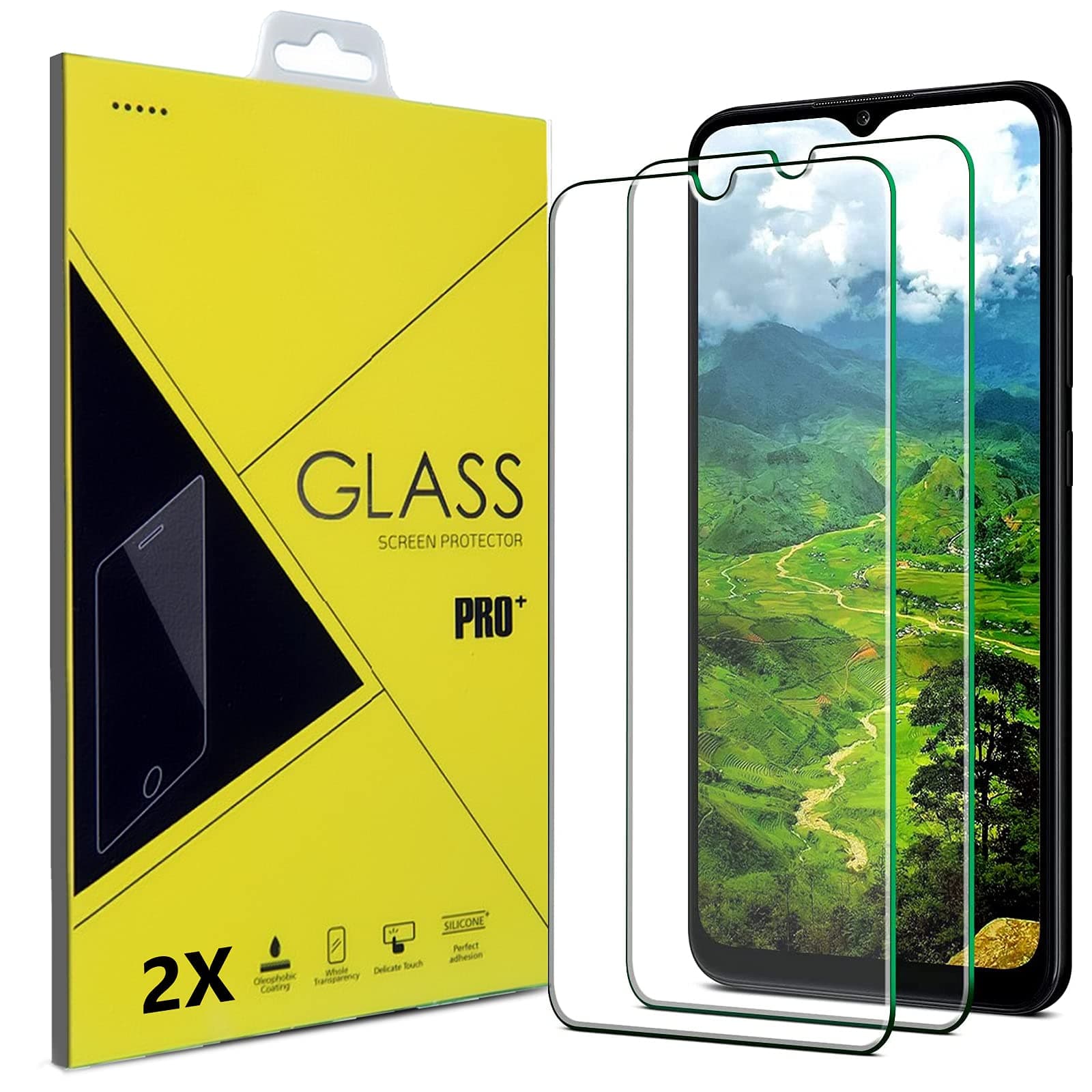 [2 Pack] For Samsung Galaxy A02s Screen Protector, Gorilla Tempered Glass Screen Protector Shockproof Protective LCD Film Guard for Samsung A02s