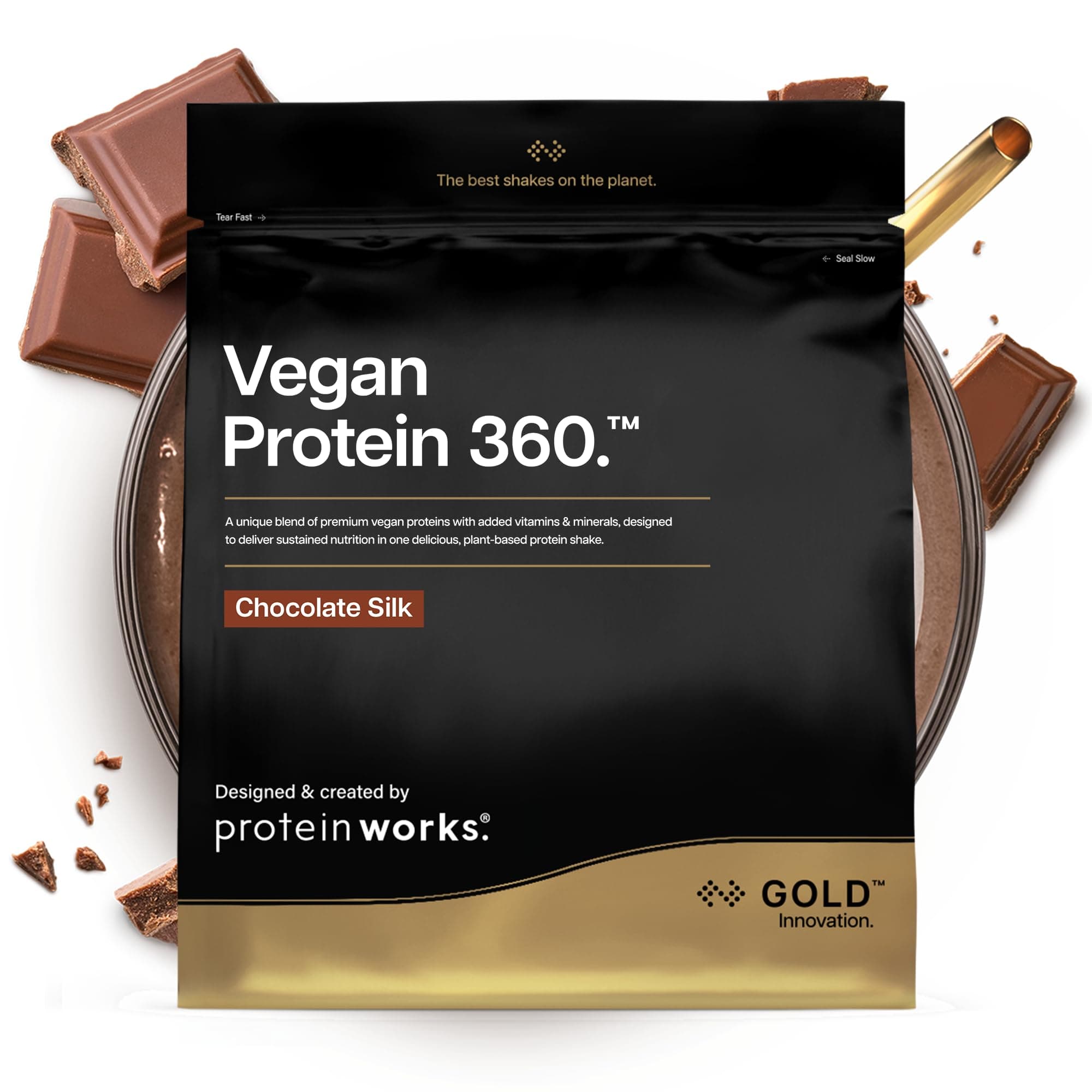 – Protein Works - Vegan Protein Powder, Chocolate Silk, 66 Servings, 100% Plant Based & Natural, Premium Multi-Protein Blend, Low Fat Shake, Low Calorie Shake, 2kg